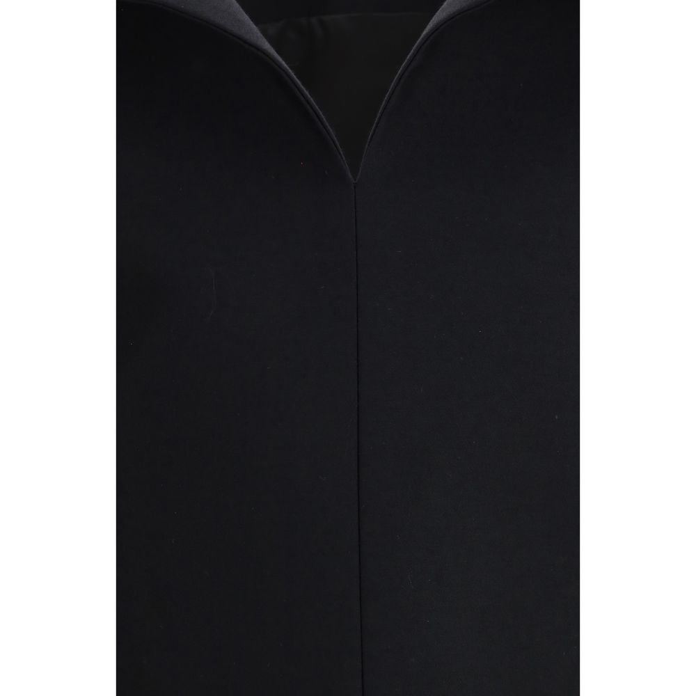 Balenciaga Schwarzes Wollkleid Oves Aries Cocktailkleid-3