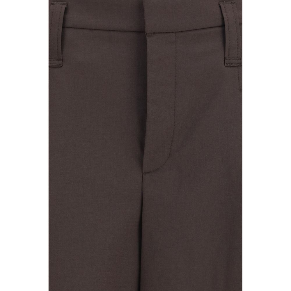 Brunello Cucinelli Braune Woll-Bermudashorts Oves Aries-3