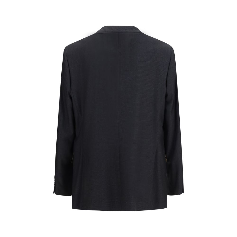 Brunello Cucinelli Schwarze Oversize-Jacke aus Wolle Oves Aries-2