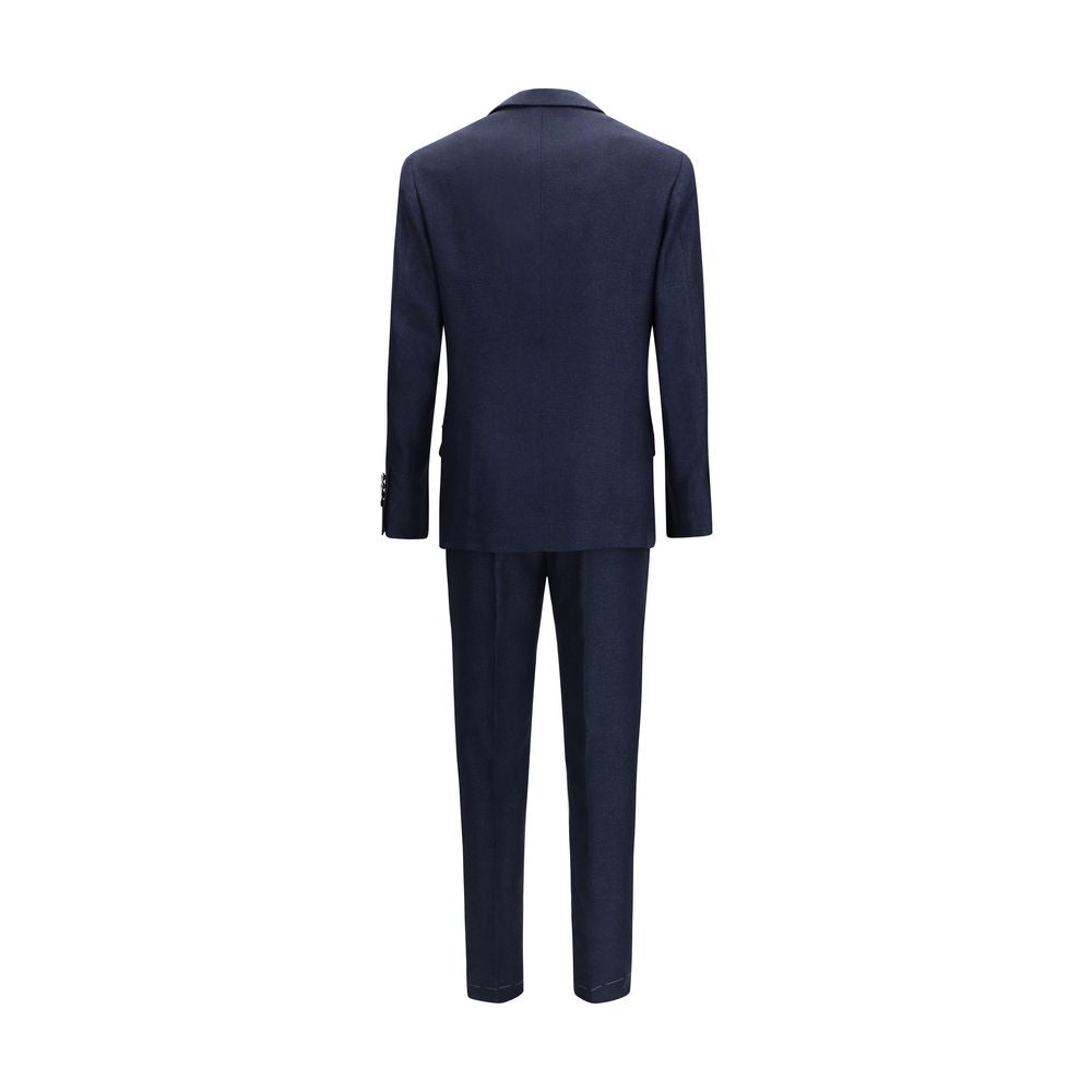 Brunello Cucinelli Blauer Wollanzug Oves Aries Zweiteiler-2