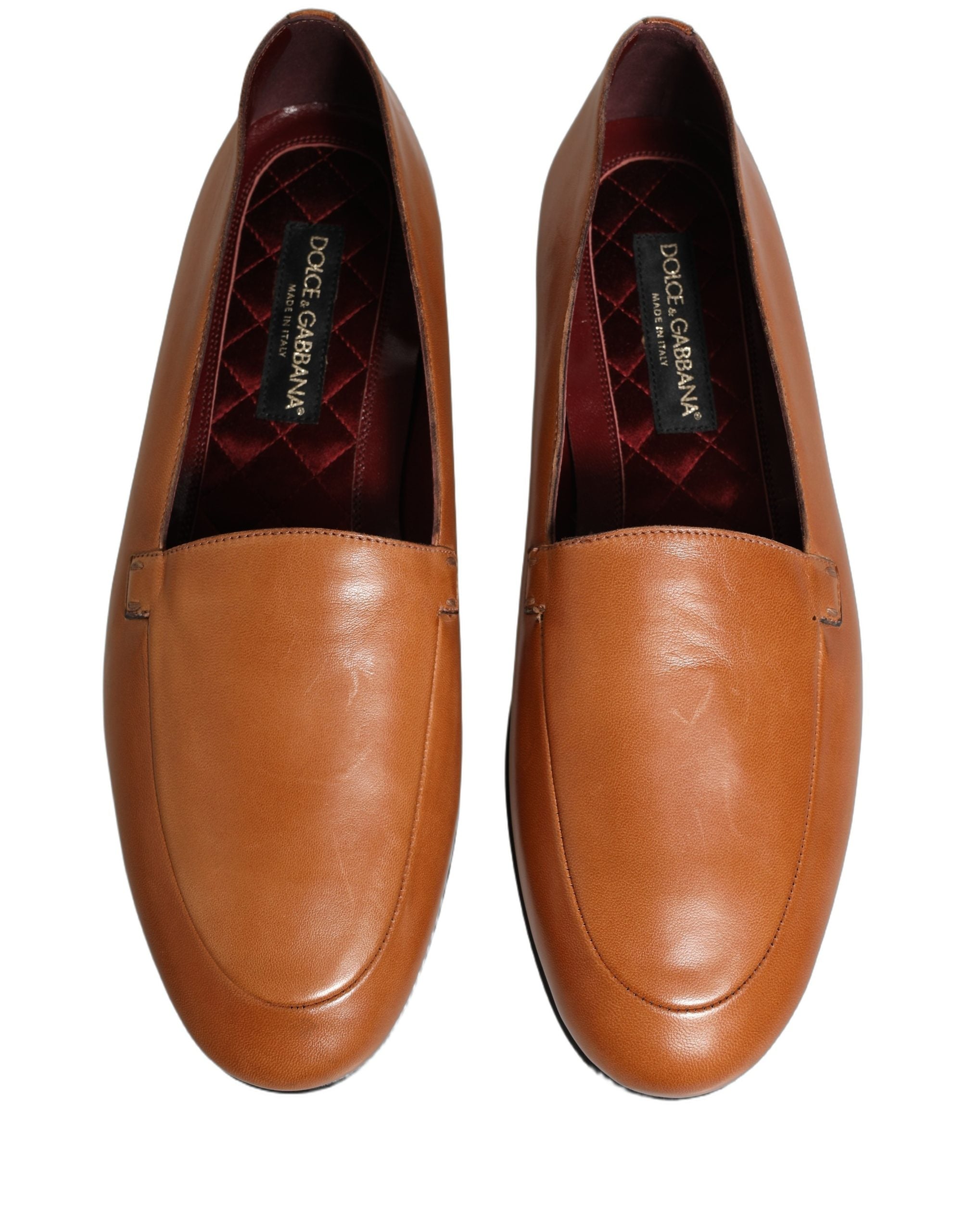 Dolce & Gabbana Braune Leder Loafer mit Logo für Herren-3