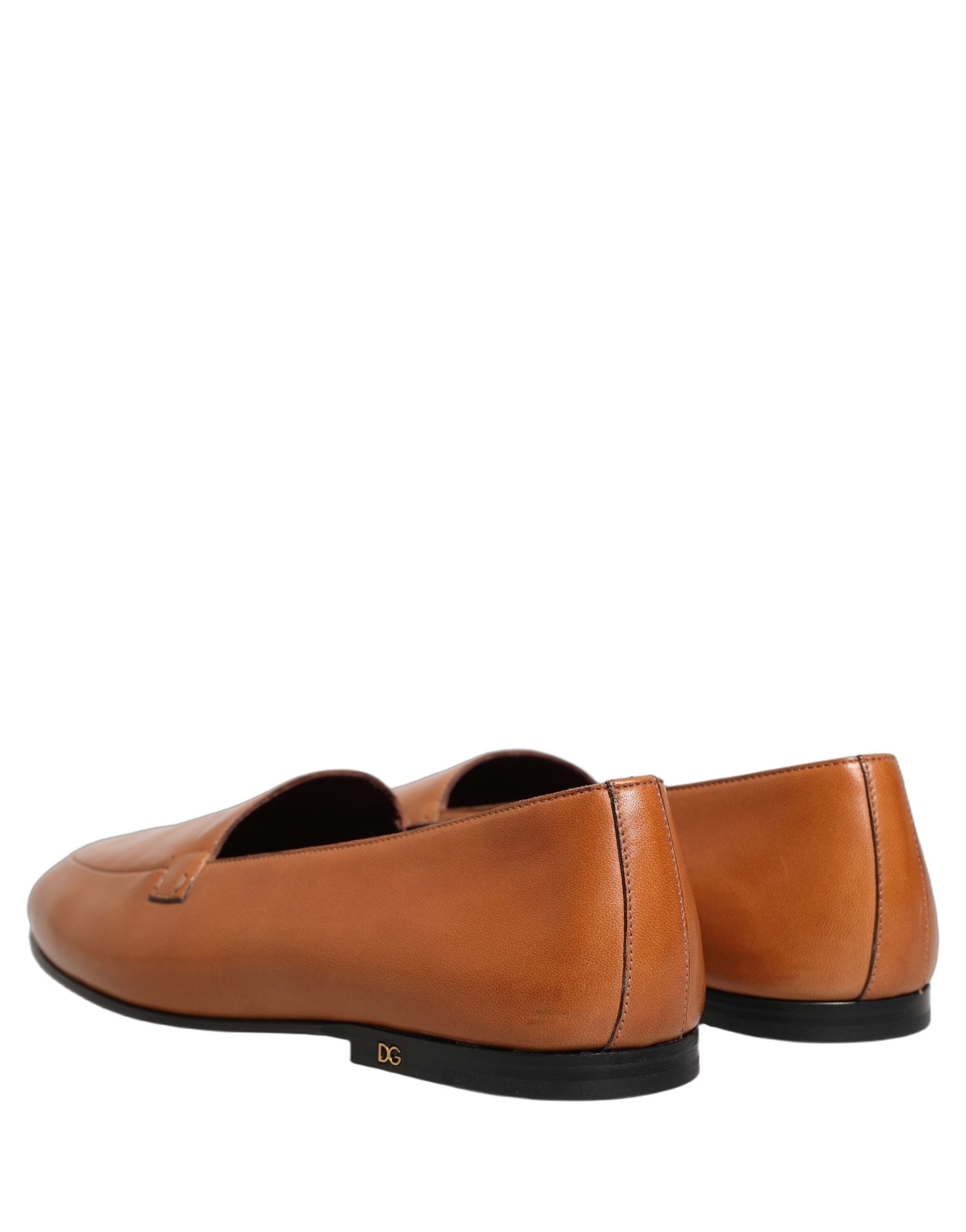 Dolce & Gabbana Braune Leder Loafer mit Logo für Herren-5