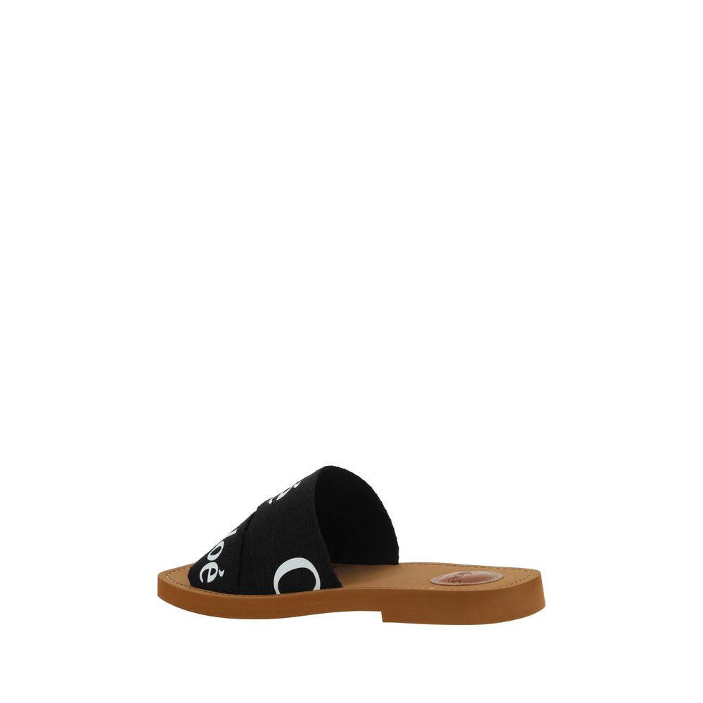 Chloé Schwarze Baumwoll-Espadrilles-3