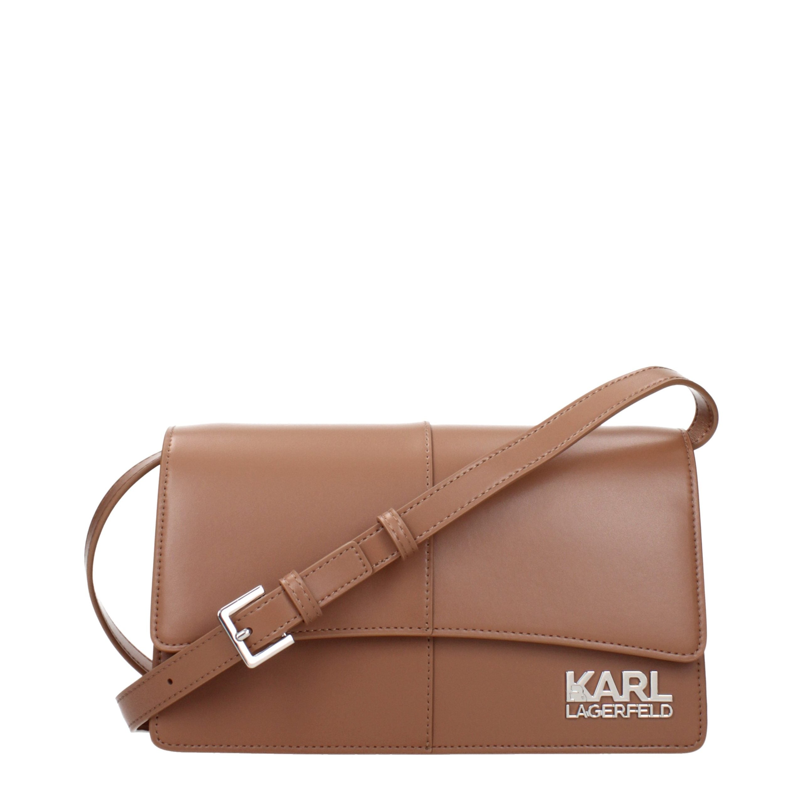 Karl Lagerfeld Braune Crossbody-Tasche aus Polyethylen-1