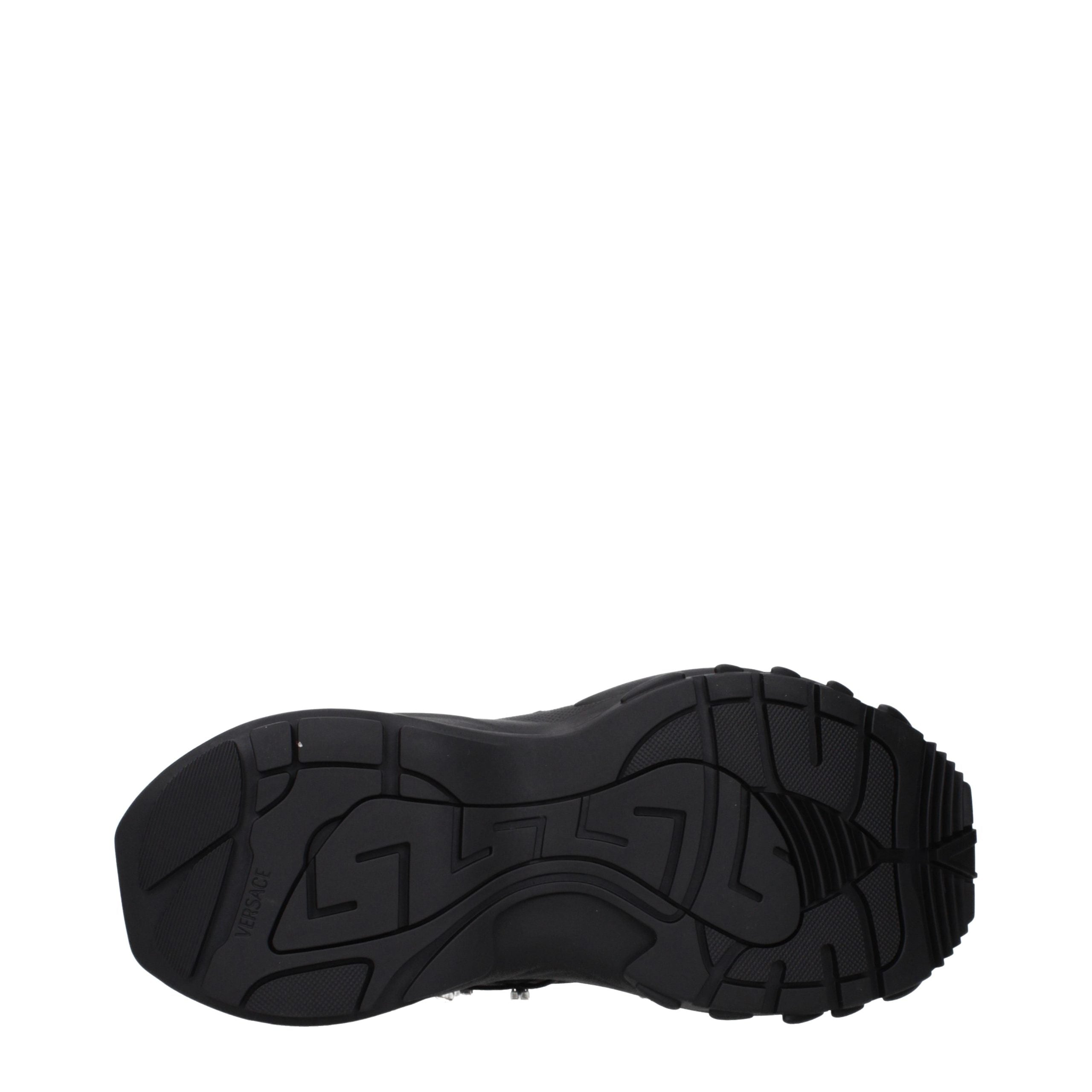 Versace Schwarze Low-Top-Sneaker aus Stoff-5