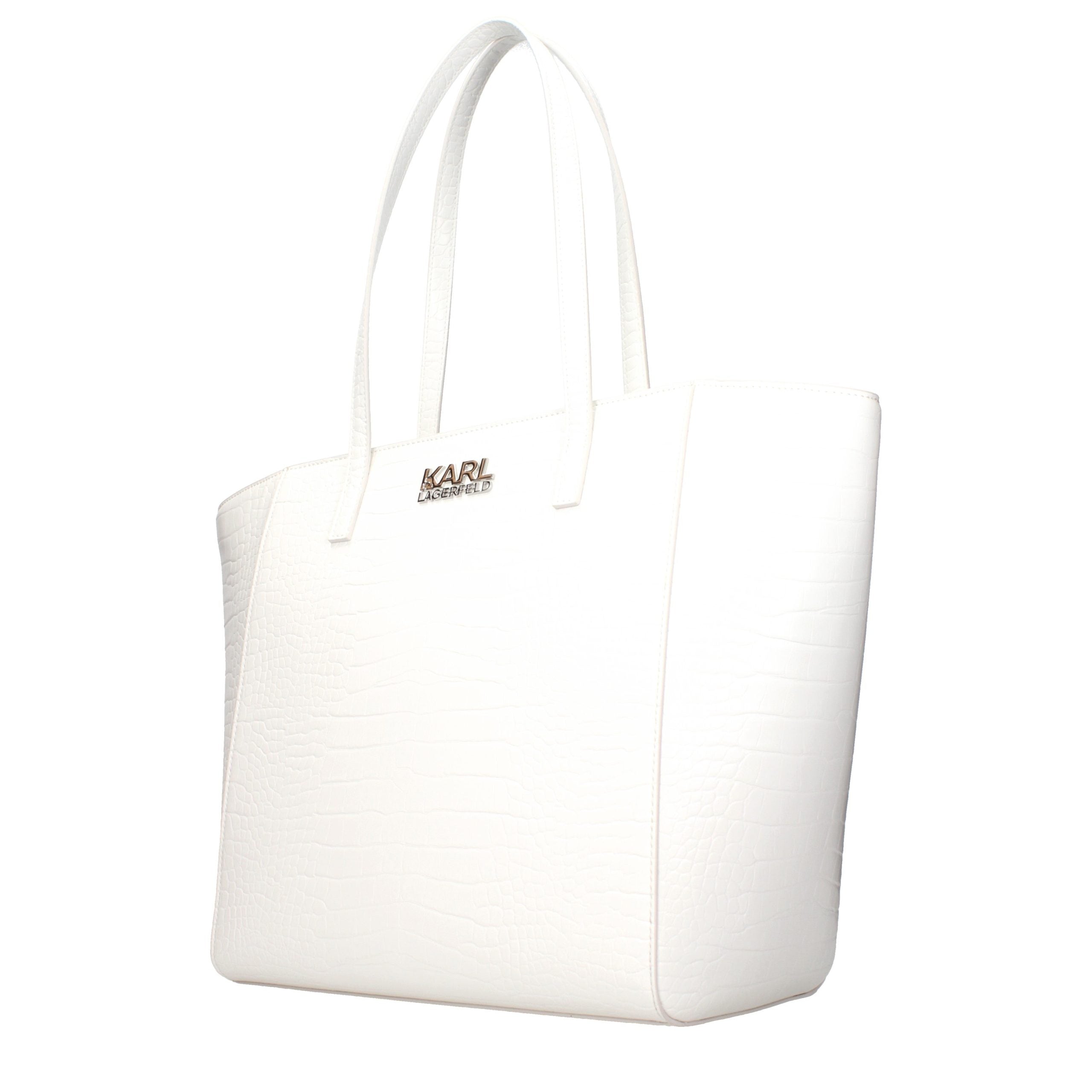 Karl Lagerfeld Weiße Schultertasche aus Polyethylen-2