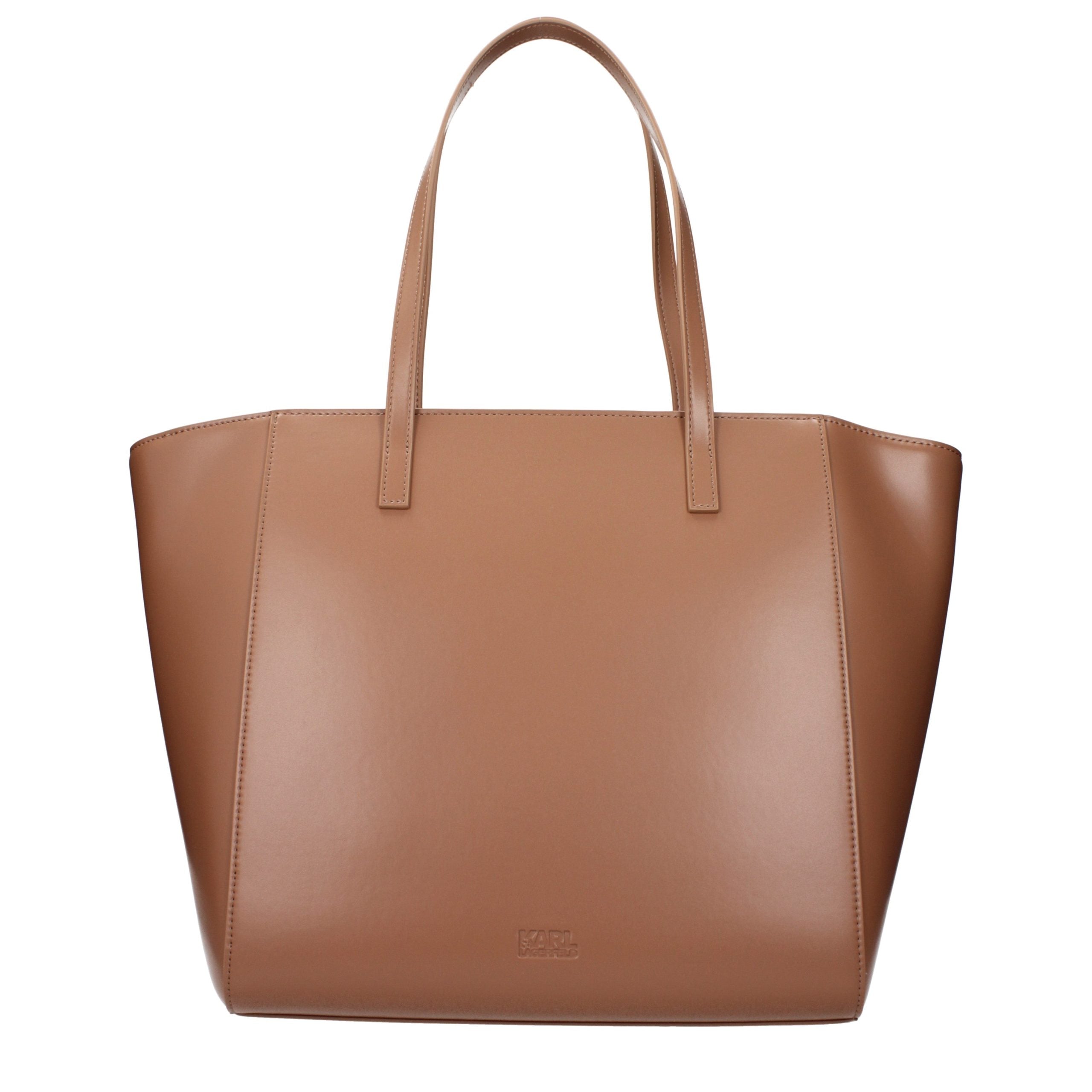 Karl Lagerfeld Schultertasche aus braunem Polyethylen-3