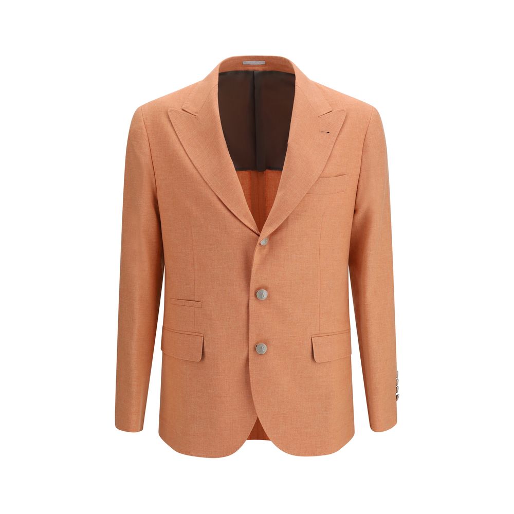 Brunello Cucinelli Orange Woll Oves Aries Sakko-1
