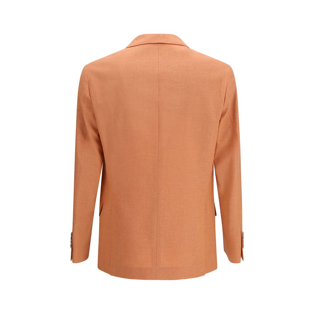 Brunello Cucinelli Orange Woll Oves Aries Sakko-2