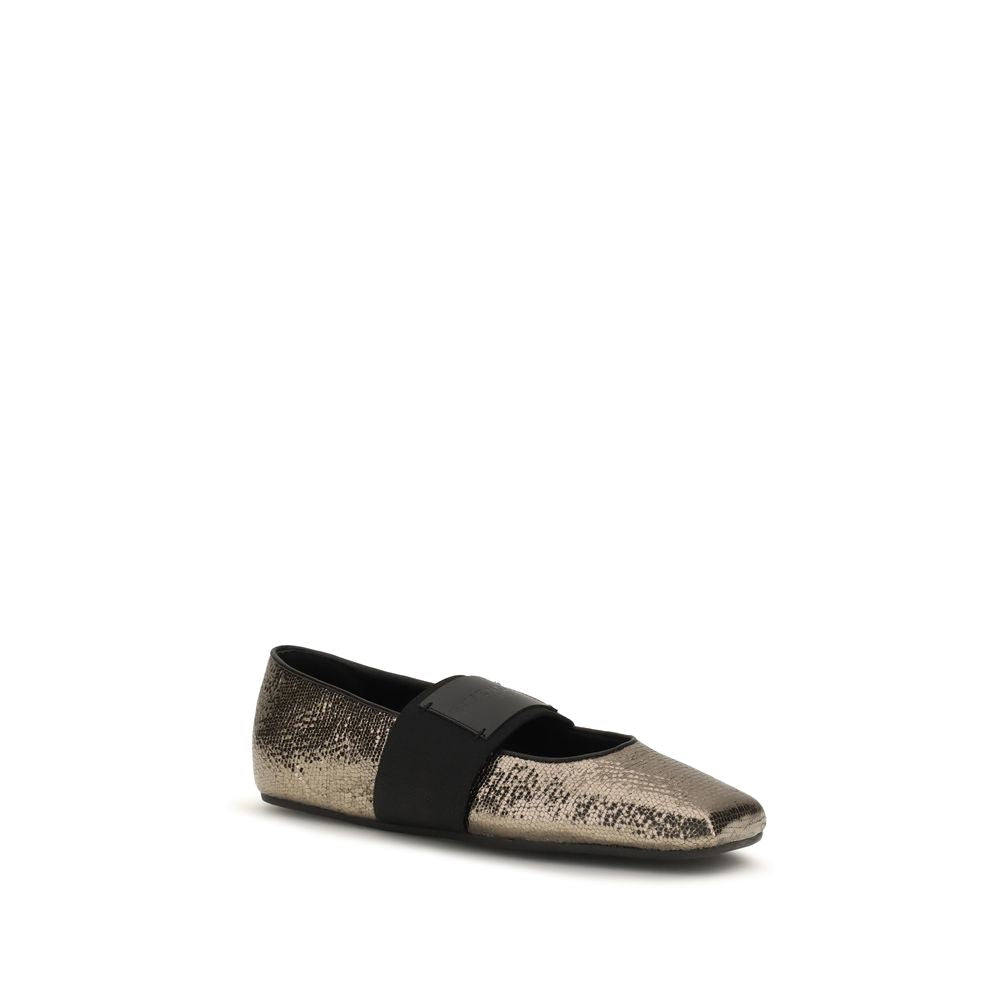 Givenchy Ballerinas aus goldenem Kalbsleder Bos Taurus-2