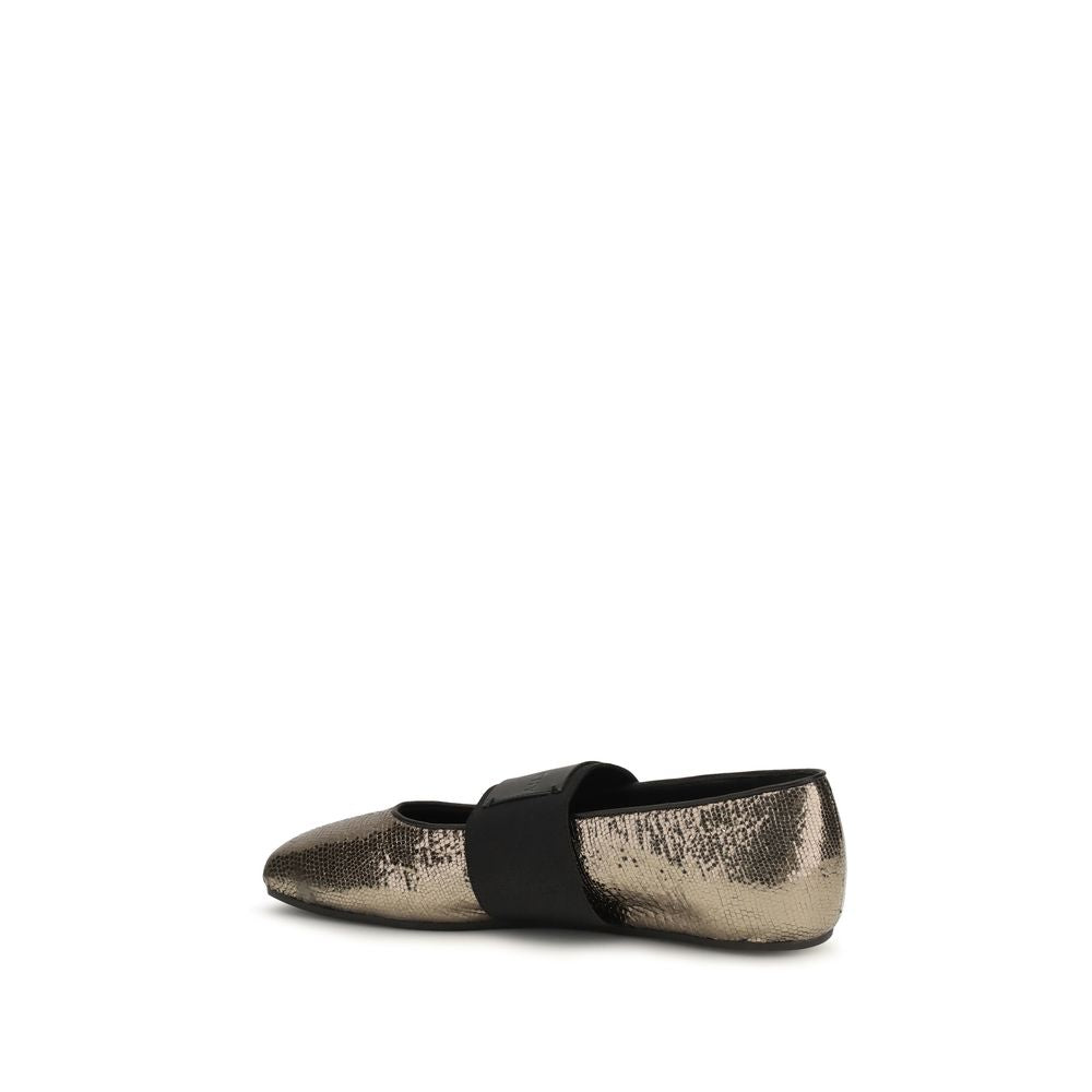Givenchy Ballerinas aus goldenem Kalbsleder Bos Taurus-3