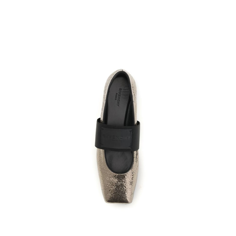 Givenchy Ballerinas aus goldenem Kalbsleder Bos Taurus-4