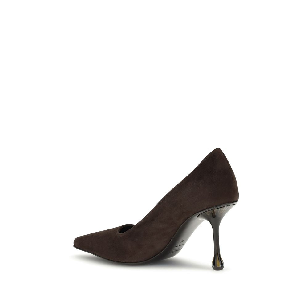 Jimmy Choo Braune Ziegenleder-Pumps mit hohem Absatz-3