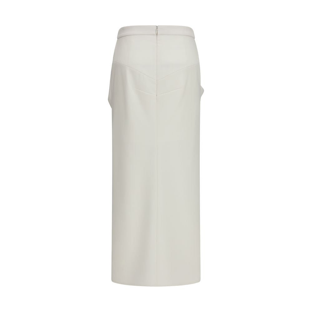 Givenchy Langer Rock aus weißer Wolle Ovis Aries-2