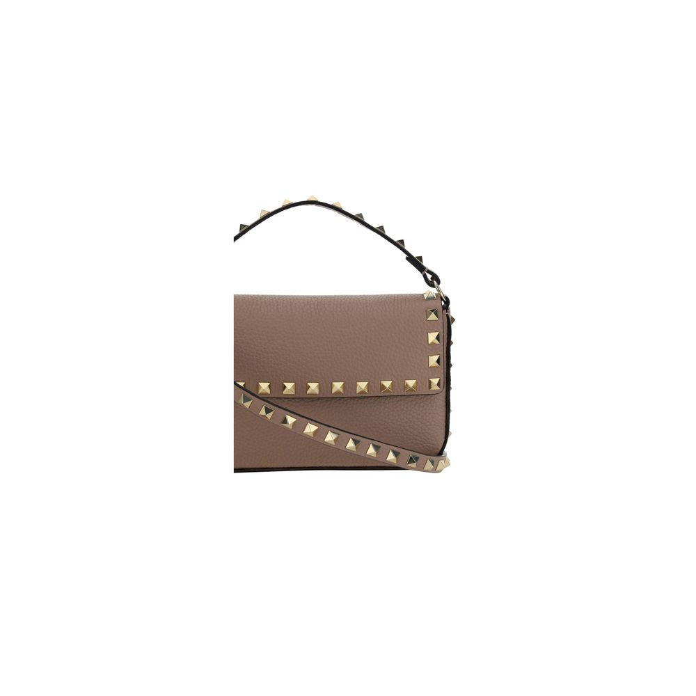 Valentino Garavani Beige Kalbsleder Bos Taurus Schultertasche-4