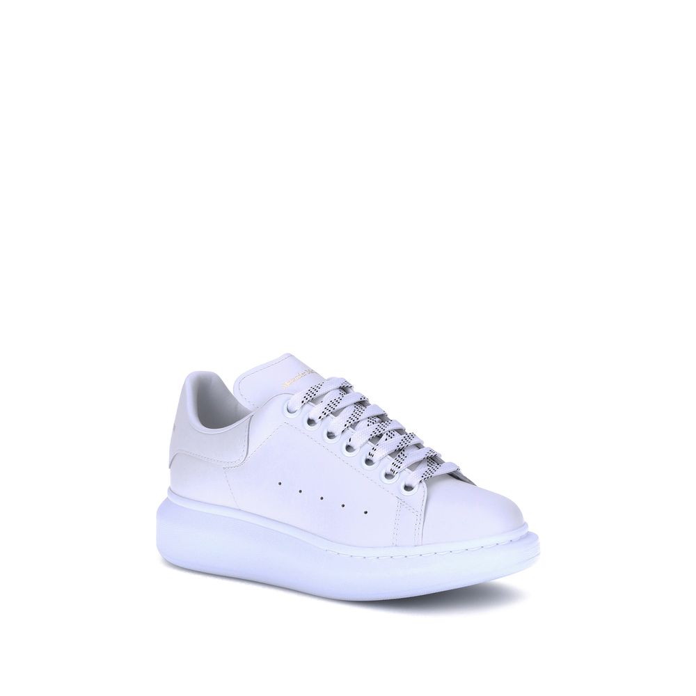 Alexander McQueen Weiße Bos Taurus Kalbsleder Plateau-Sneaker-2