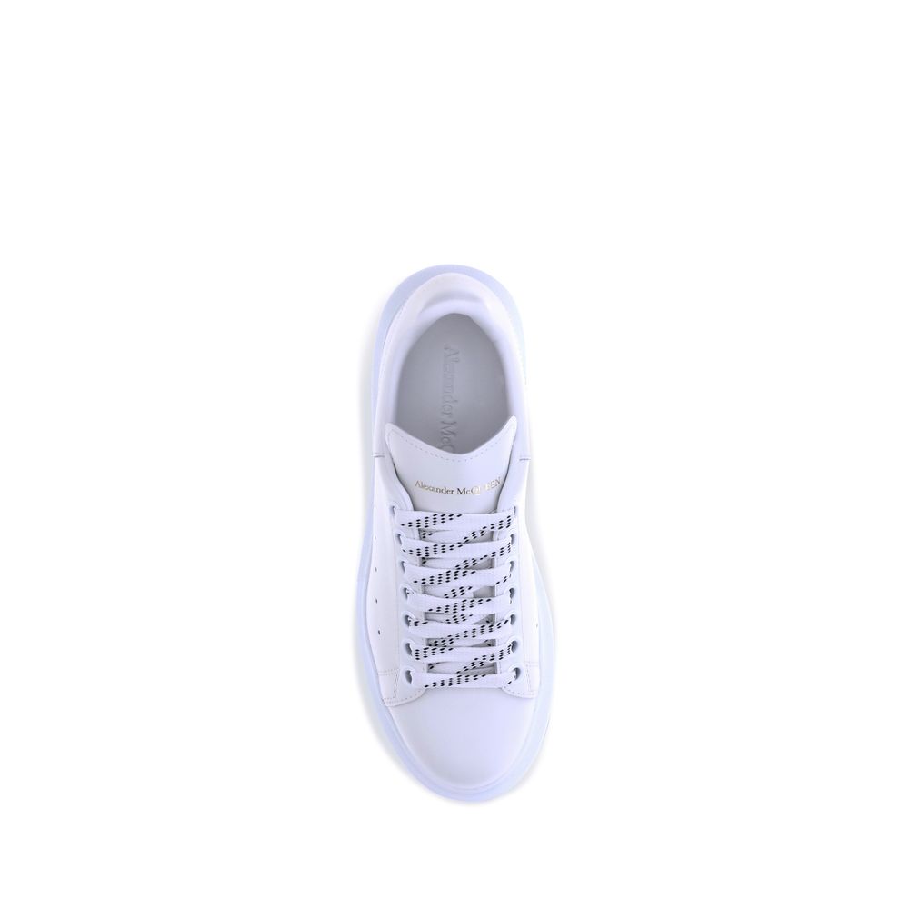 Alexander McQueen Weiße Bos Taurus Kalbsleder Plateau-Sneaker-4