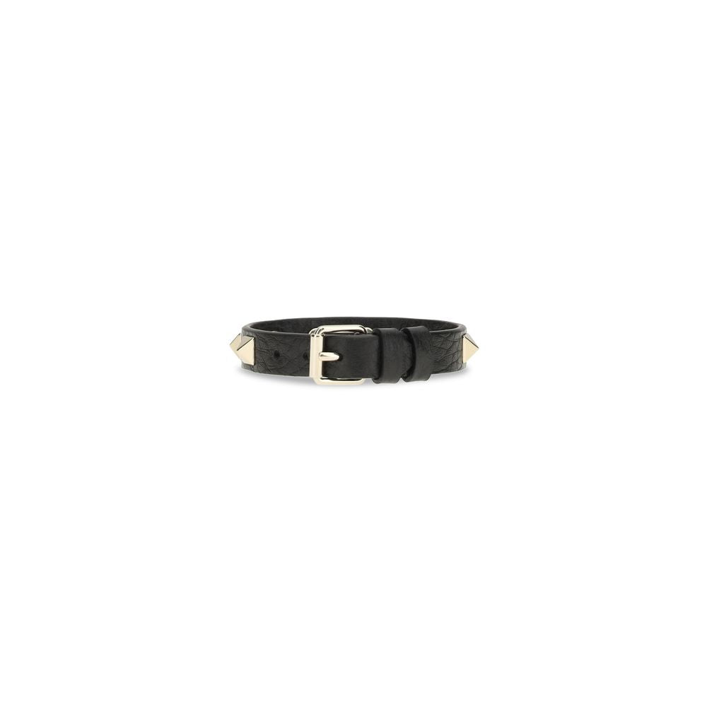 Valentino Garavani Schwarzes Kalbsleder-Armband Bos Taurus-2