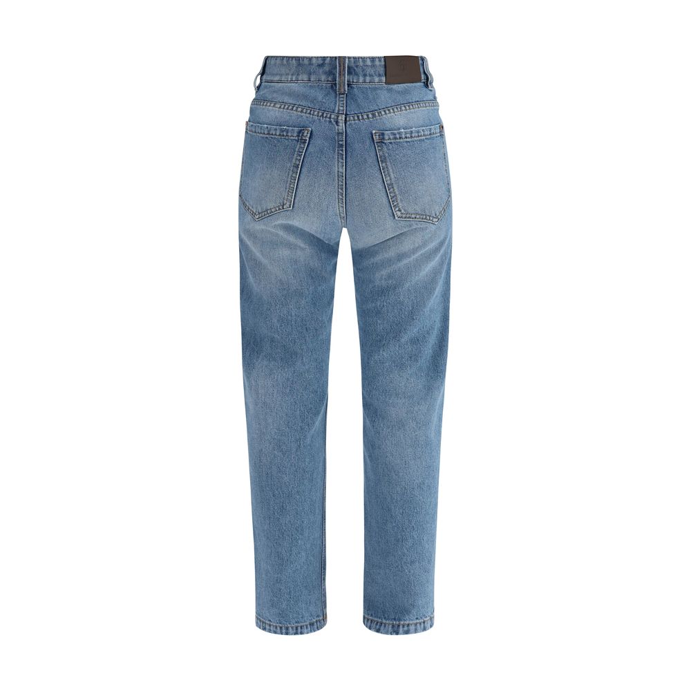 Brunello Cucinelli Blaue Baumwolljeans Denim-2