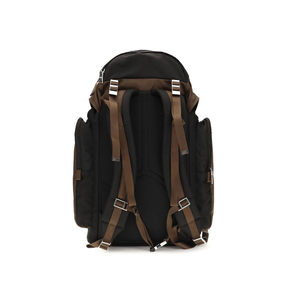 Prada Brauner Rucksack aus recyceltem Polyamid-2
