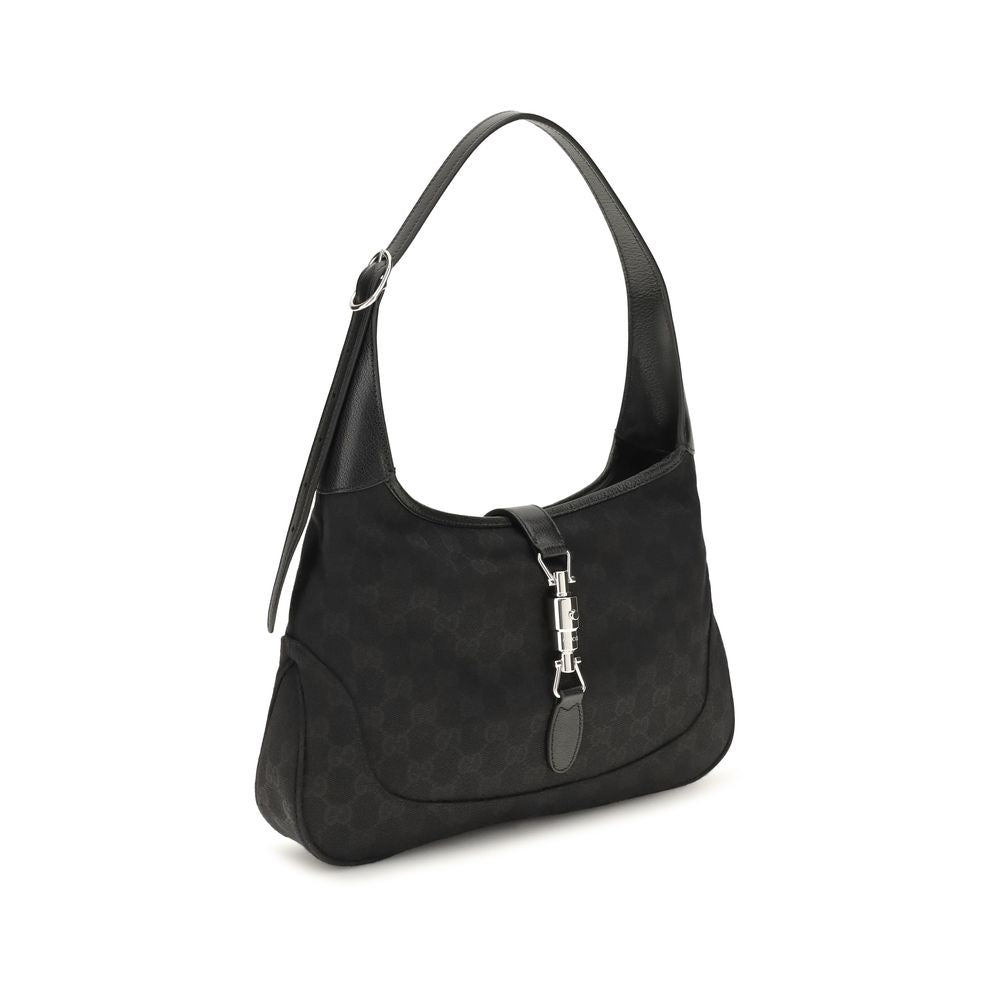 Gucci Schwarze Stoffhandtasche-2