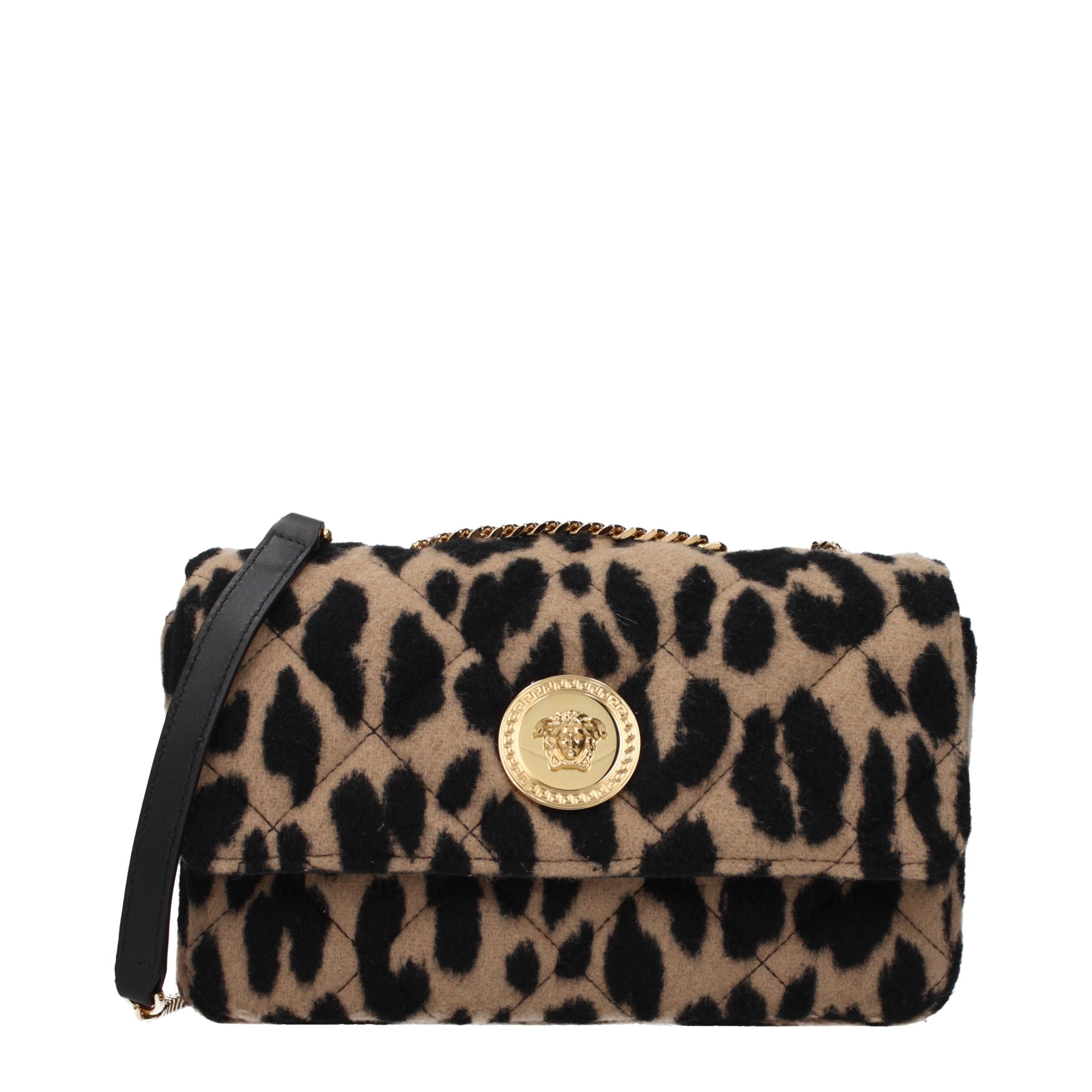 Versace Braune Schultertasche aus Wolle-1