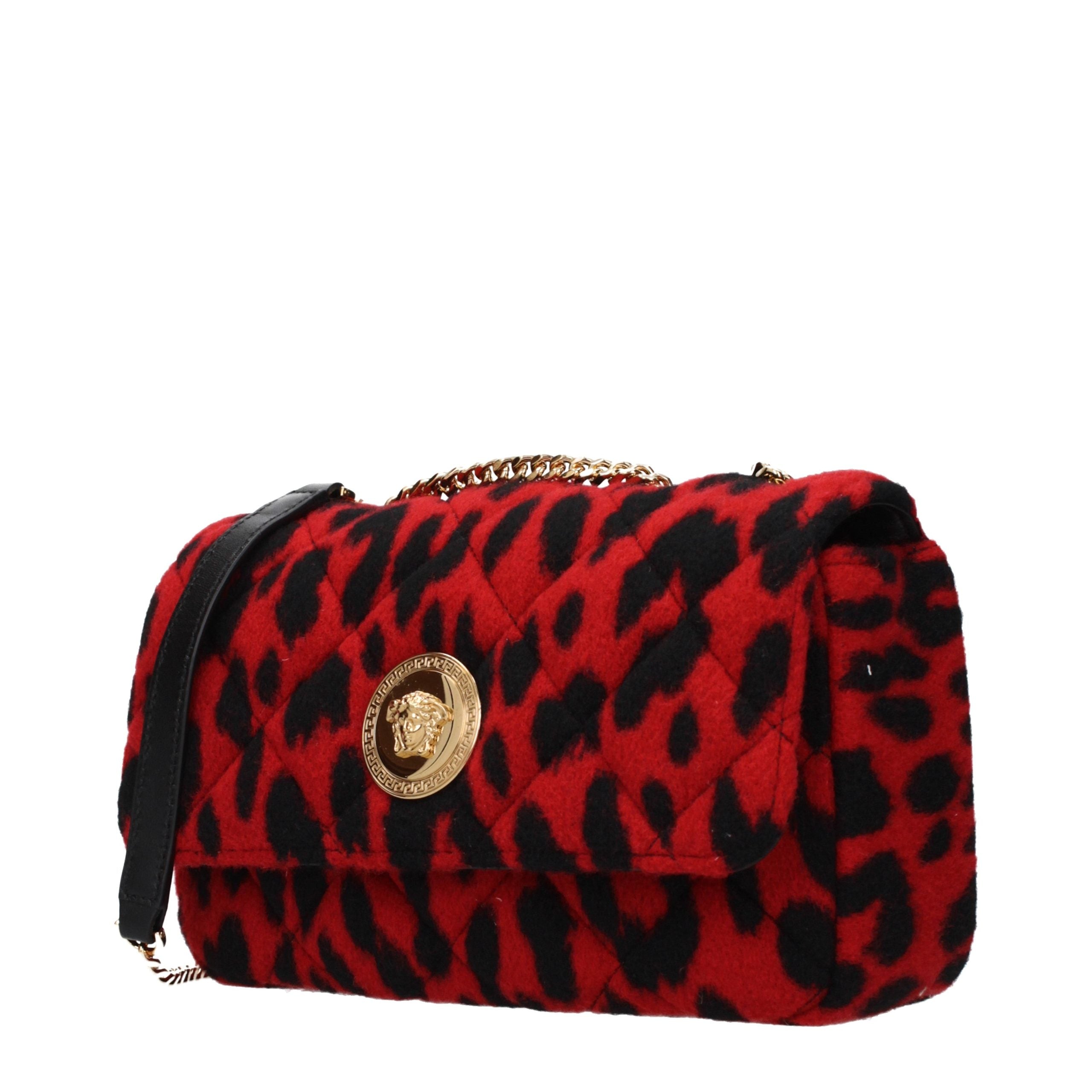 Versace Rote Schultertasche aus Wolle-2