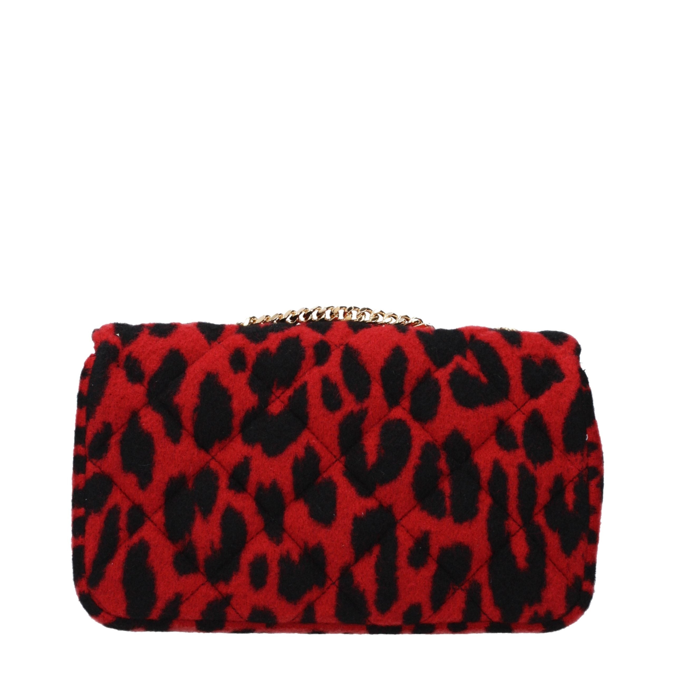 Versace Rote Schultertasche aus Wolle-3