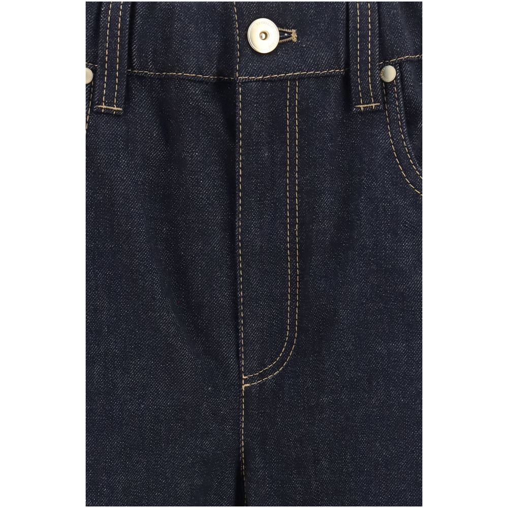 Brunello Cucinelli Blaue Baumwolljeans Denim-3