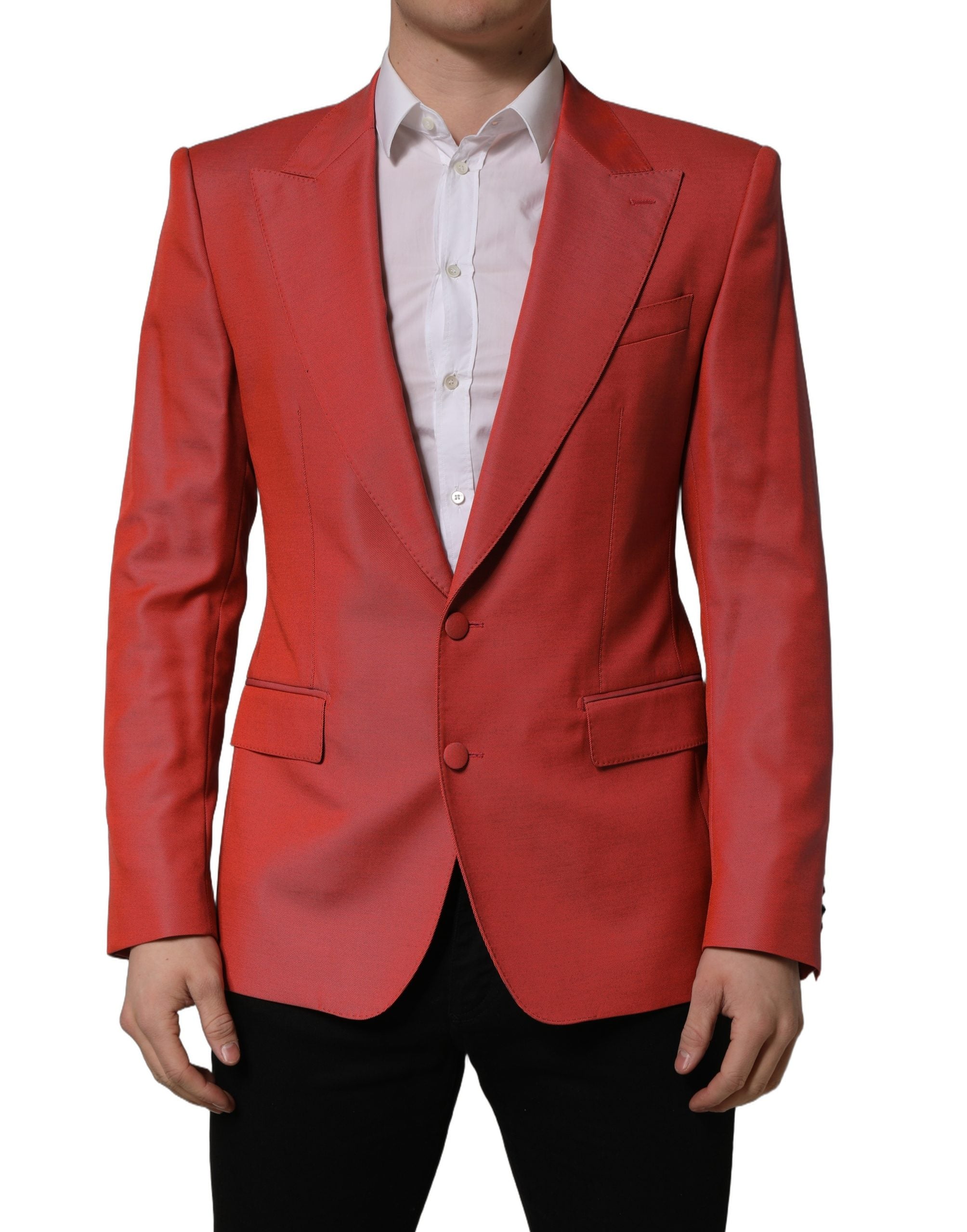 Dolce & Gabbana Roter Herren-Sakko aus Wolle mit Einreiher-1