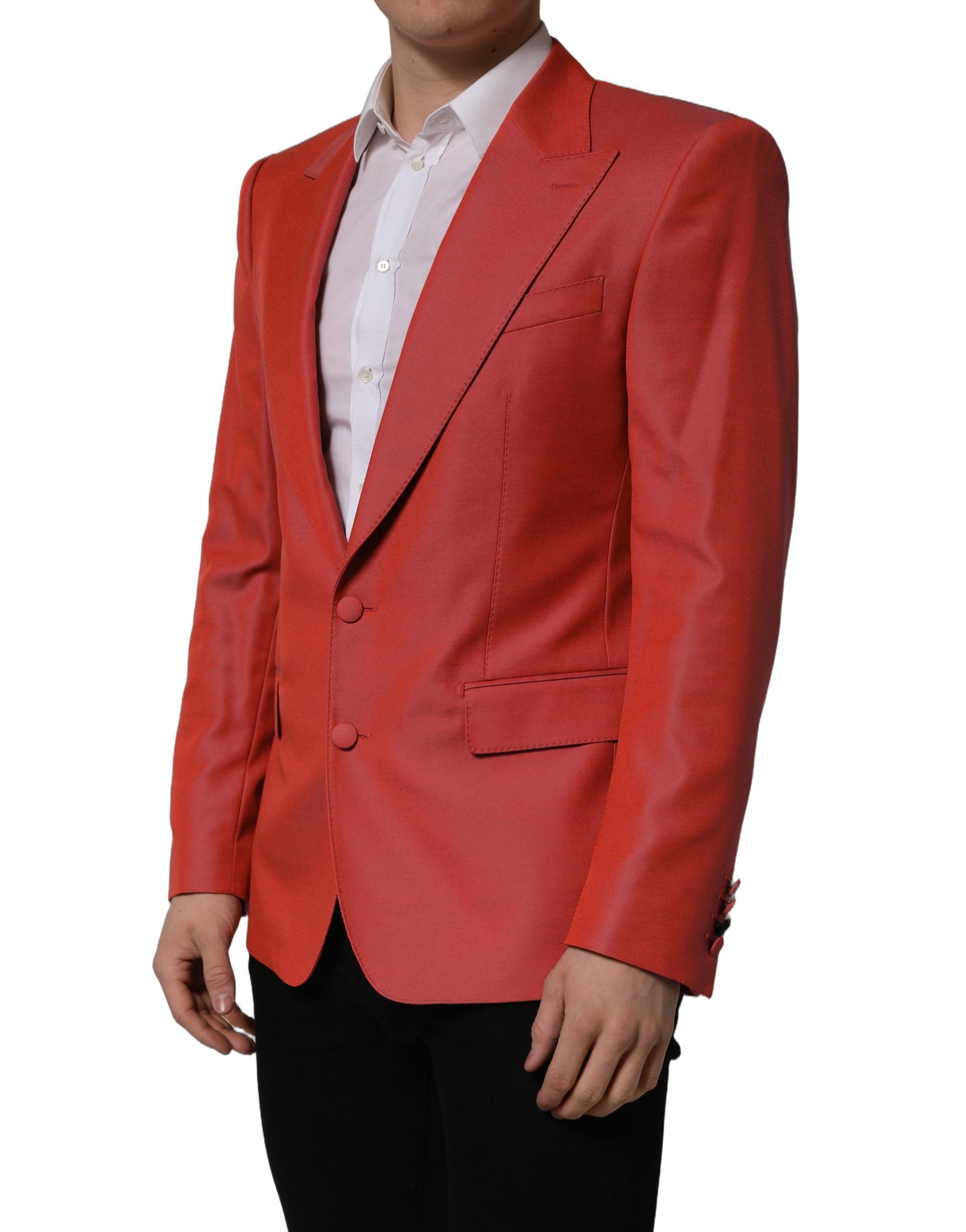 Dolce & Gabbana Roter Herren-Sakko aus Wolle mit Einreiher-3