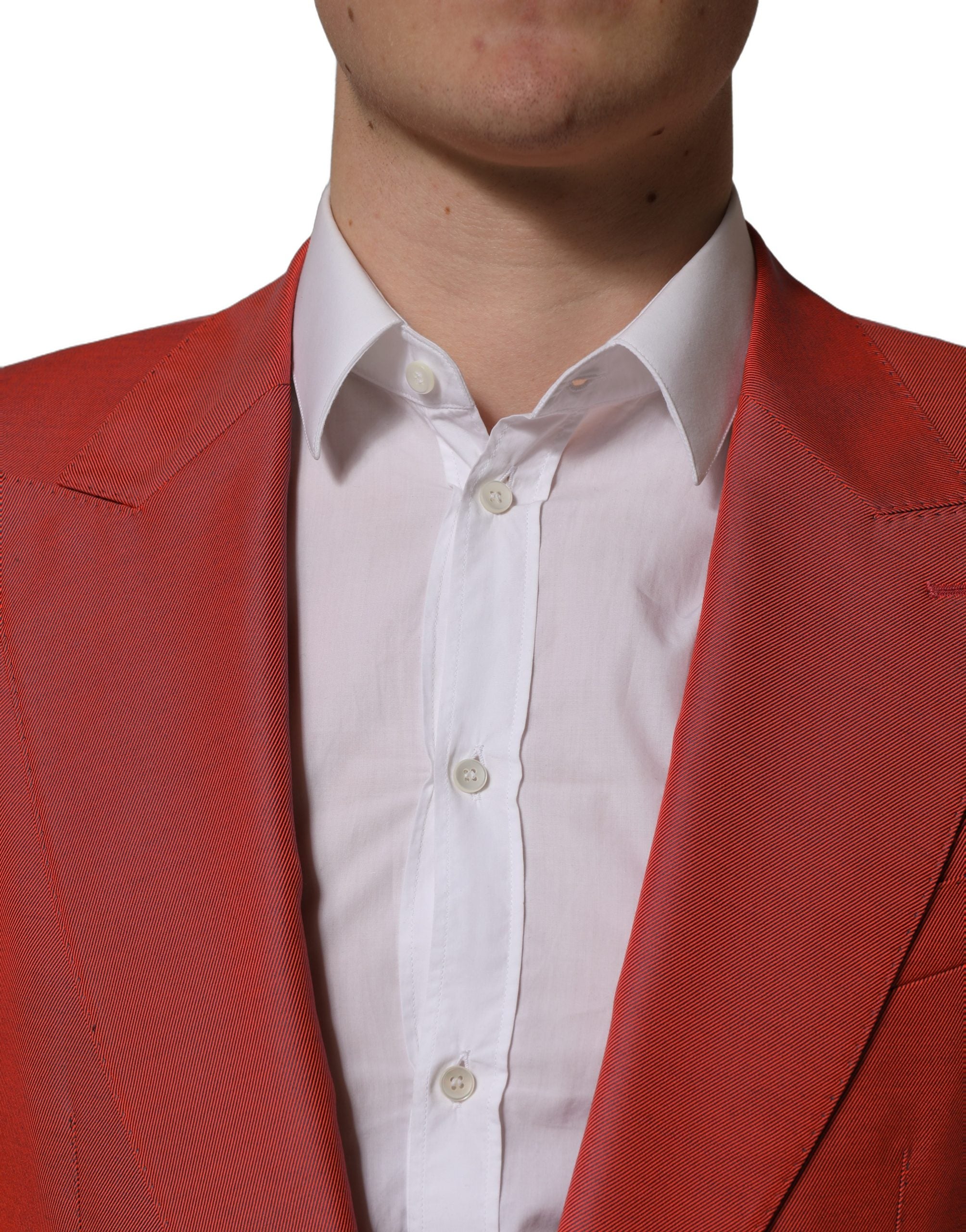 Dolce & Gabbana Roter Herren-Sakko aus Wolle mit Einreiher-5