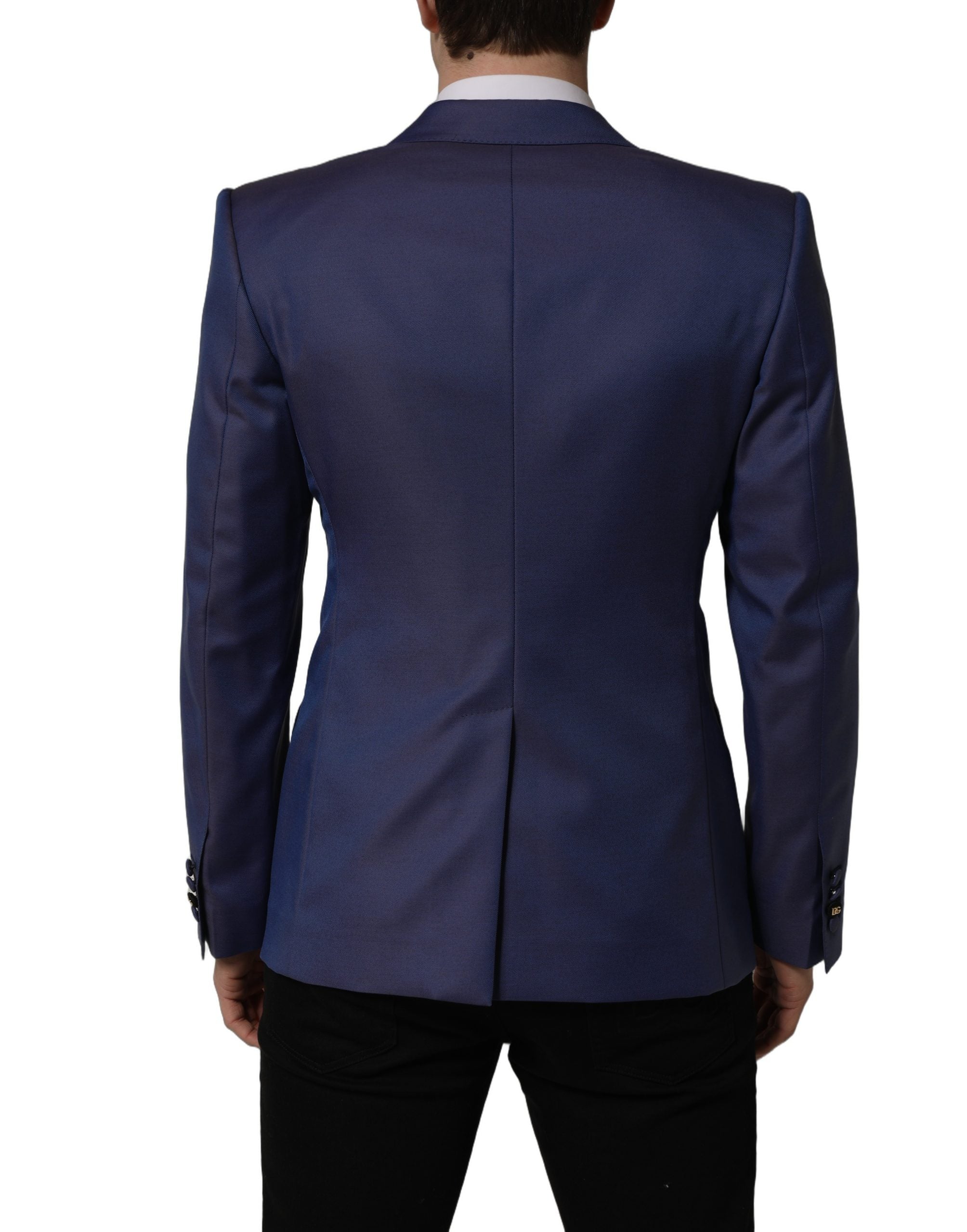 Dolce & Gabbana Blauer Woll-Sakko mit Doppelreihenknöpfen für Herren-5