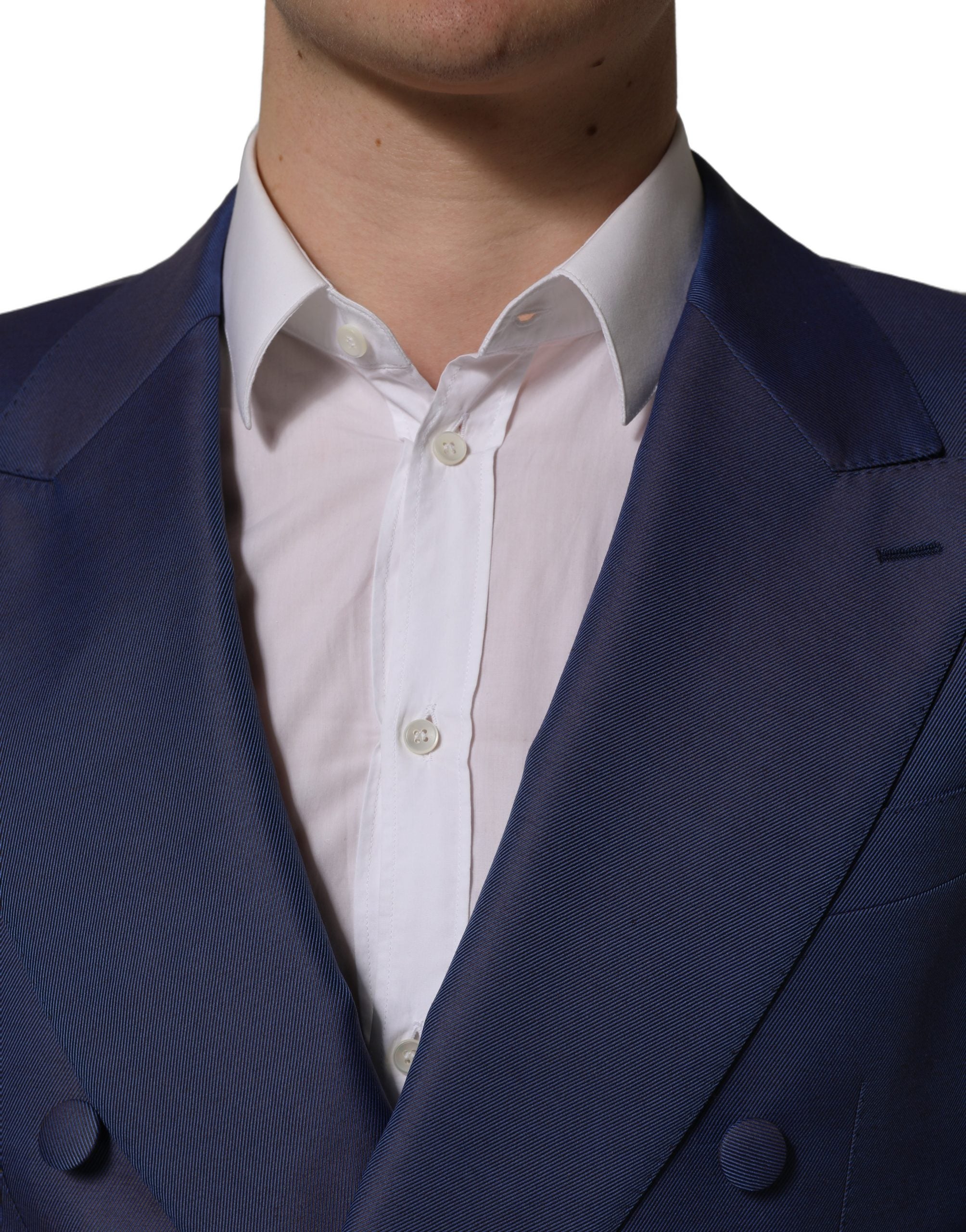 Dolce & Gabbana Blauer Woll-Sakko mit Doppelreihenknöpfen für Herren-6