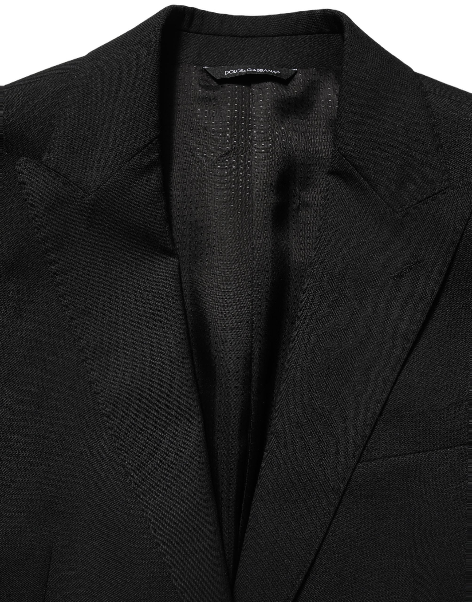 Dolce & Gabbana Schwarzer Blazer aus Polyester, einreihig-1