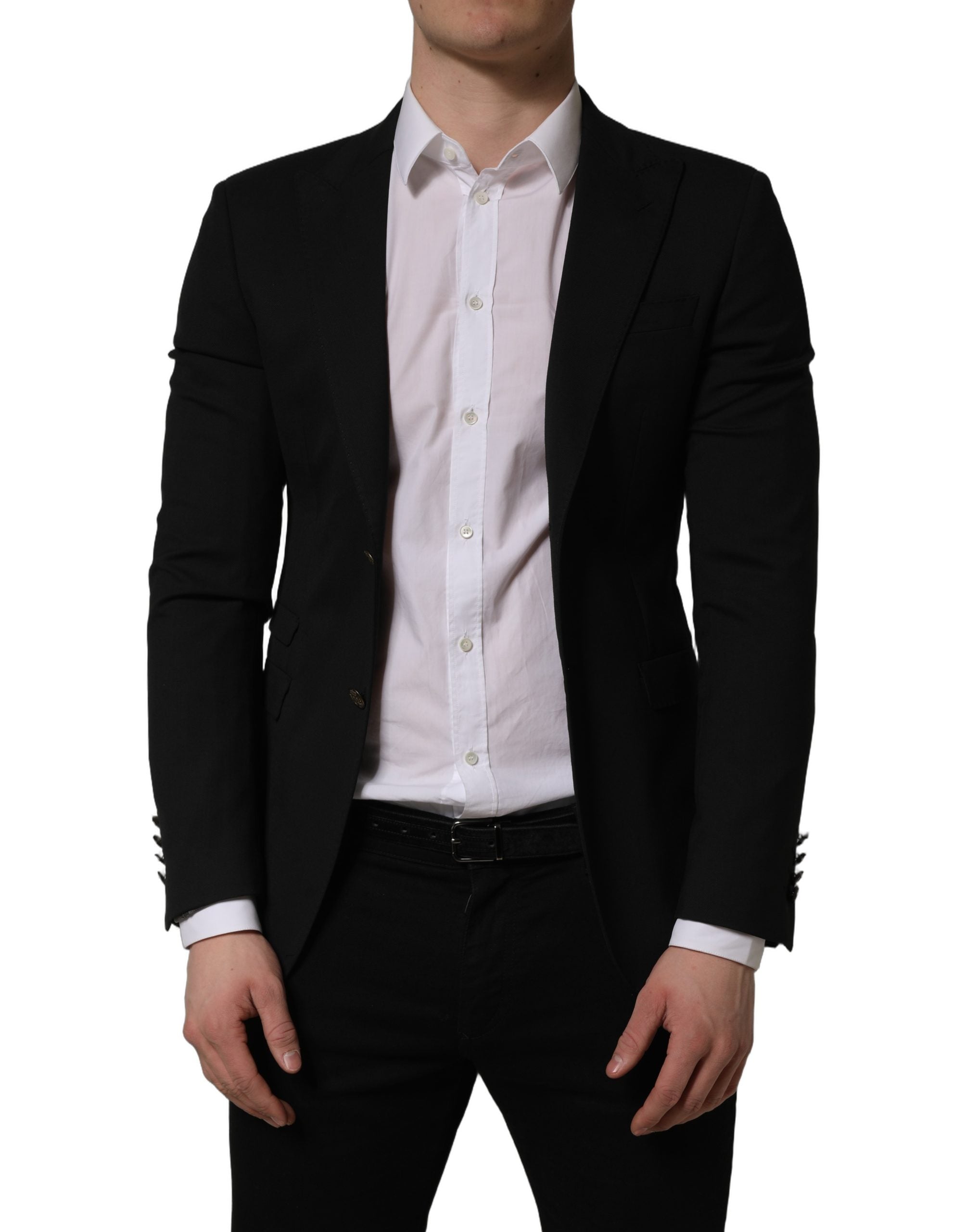 Dolce & Gabbana Schwarzer Blazer aus Polyester, einreihig-2