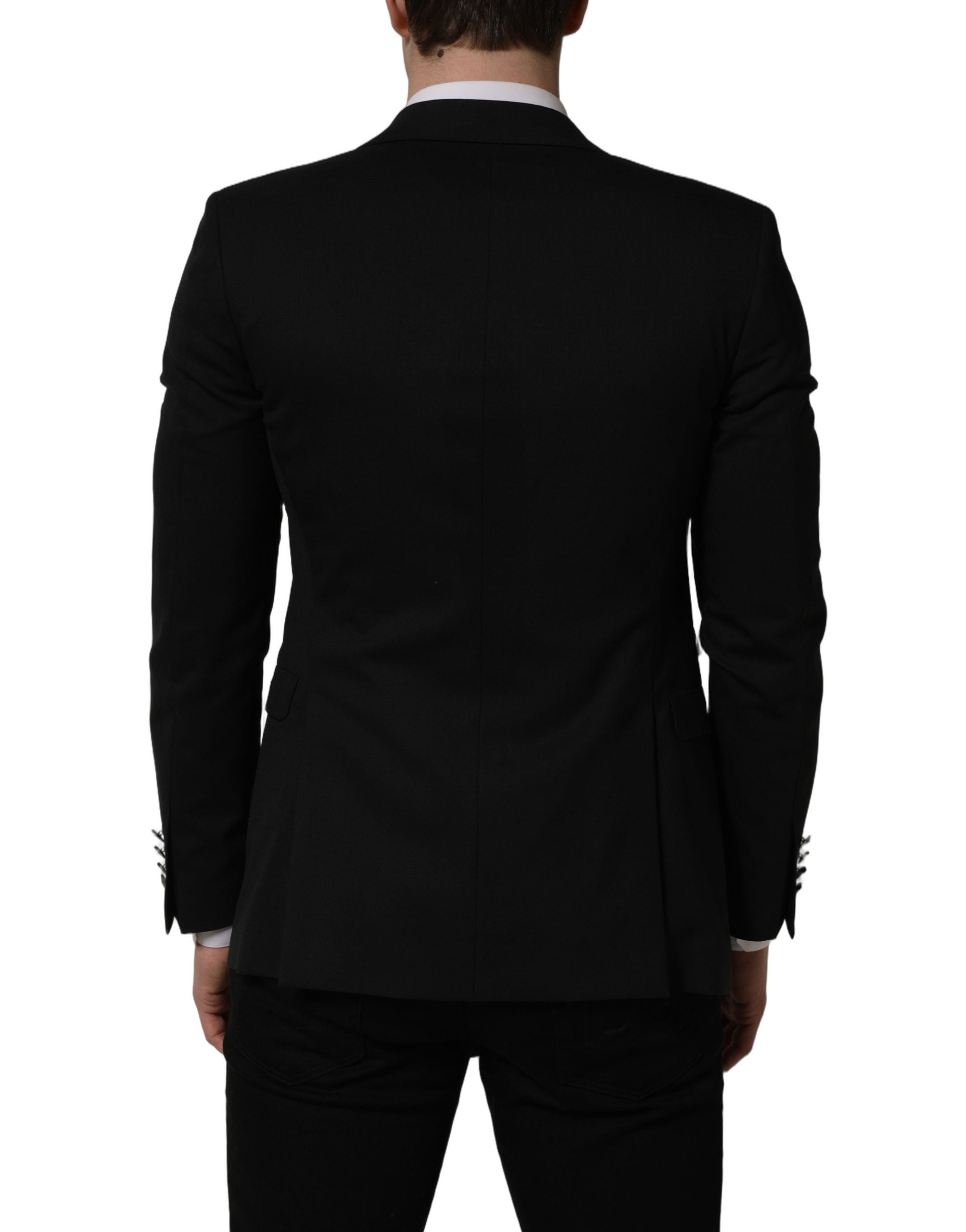Dolce & Gabbana Schwarzer Blazer aus Polyester, einreihig-5
