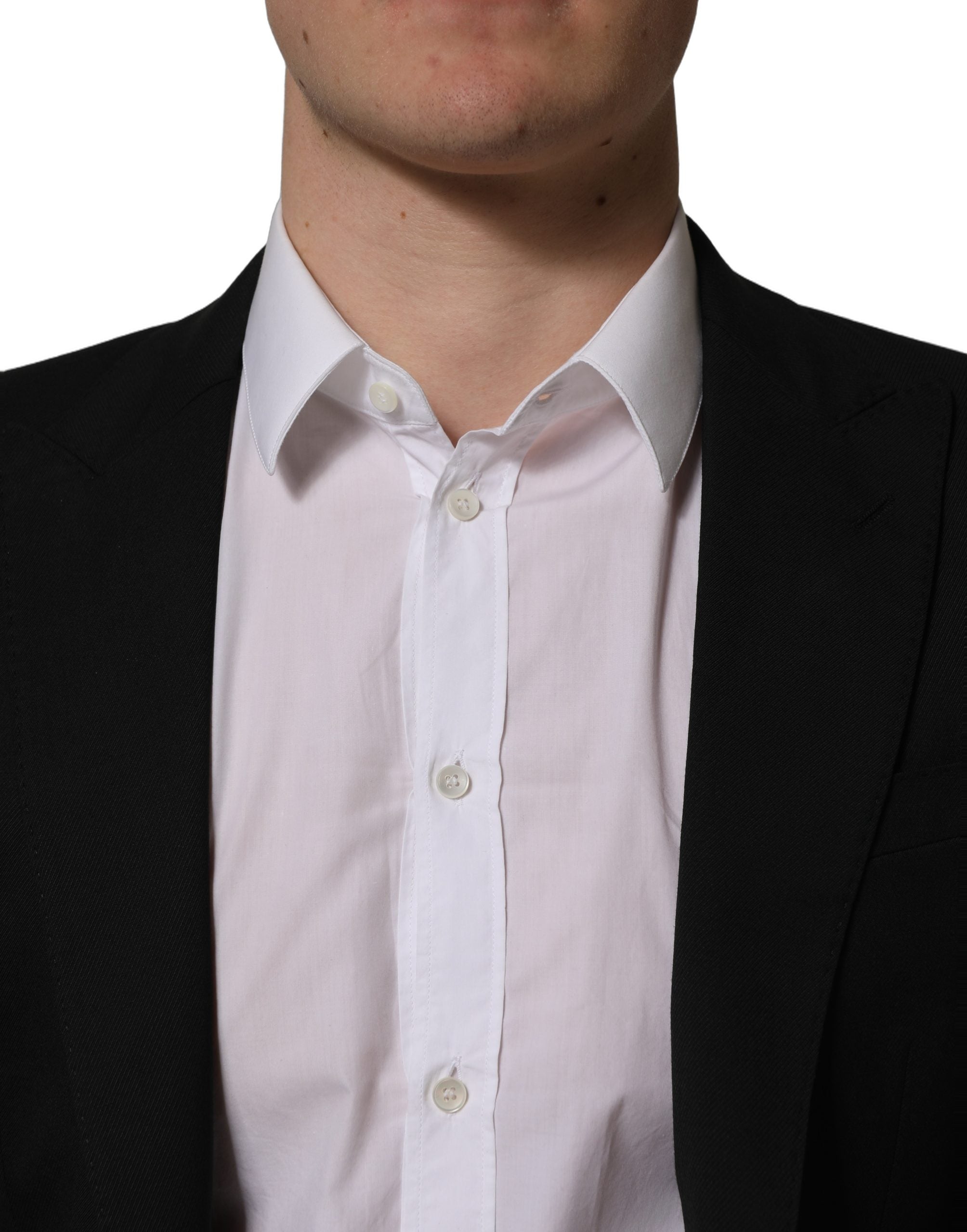 Dolce & Gabbana Schwarzer Blazer aus Polyester, einreihig-6