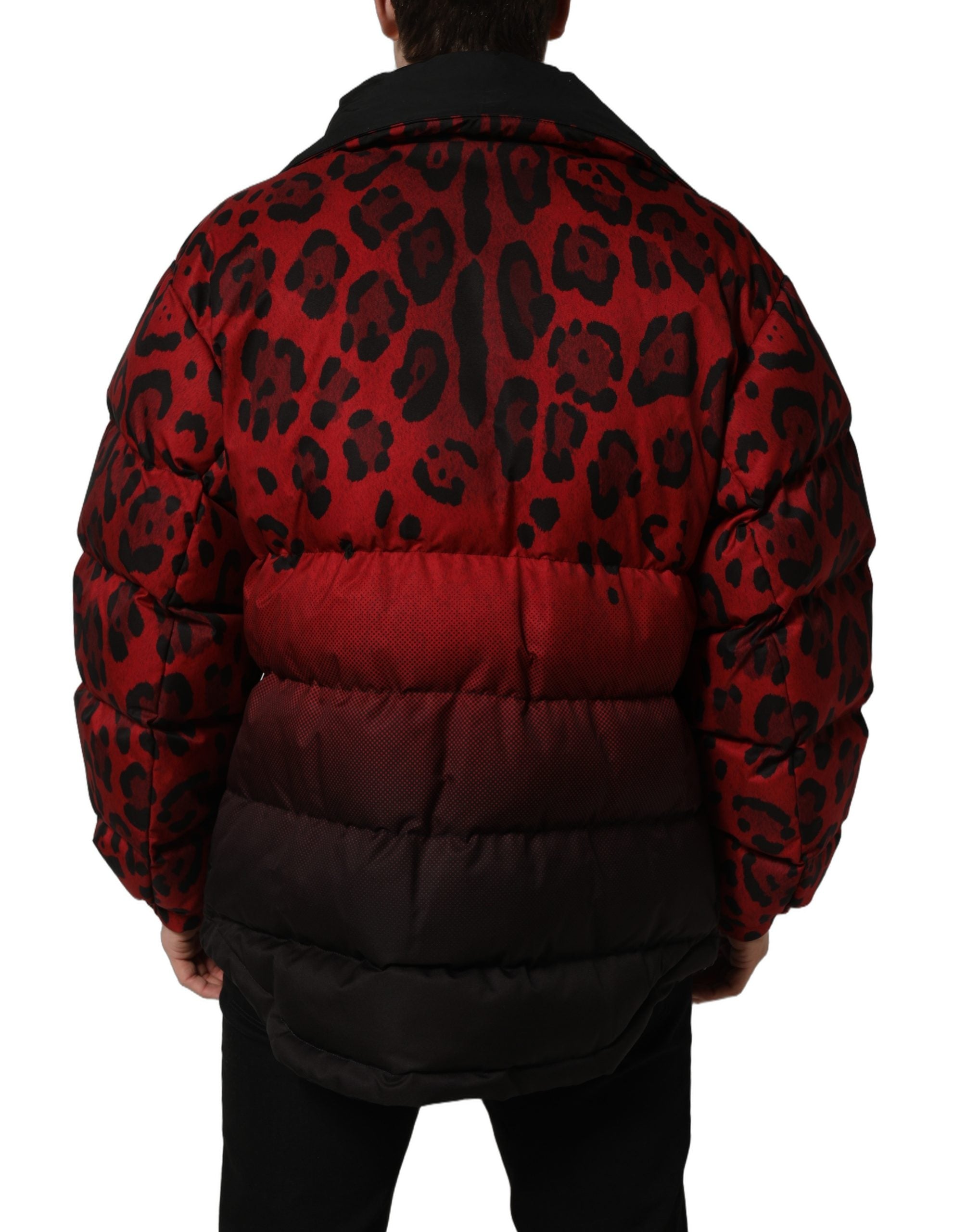 Dolce & Gabbana Wendemantel mit Animal-Print in Rot und Schwarz-5