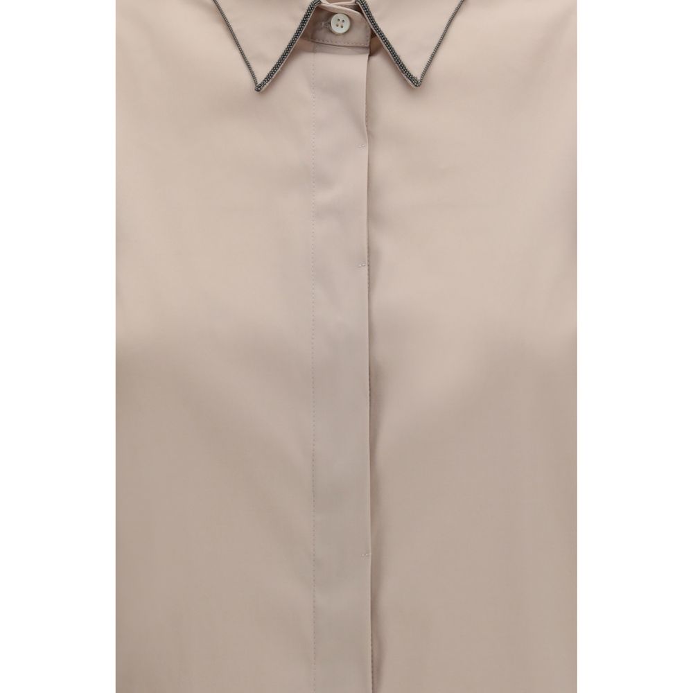Brunello Cucinelli Beige Cotton Shirt-3