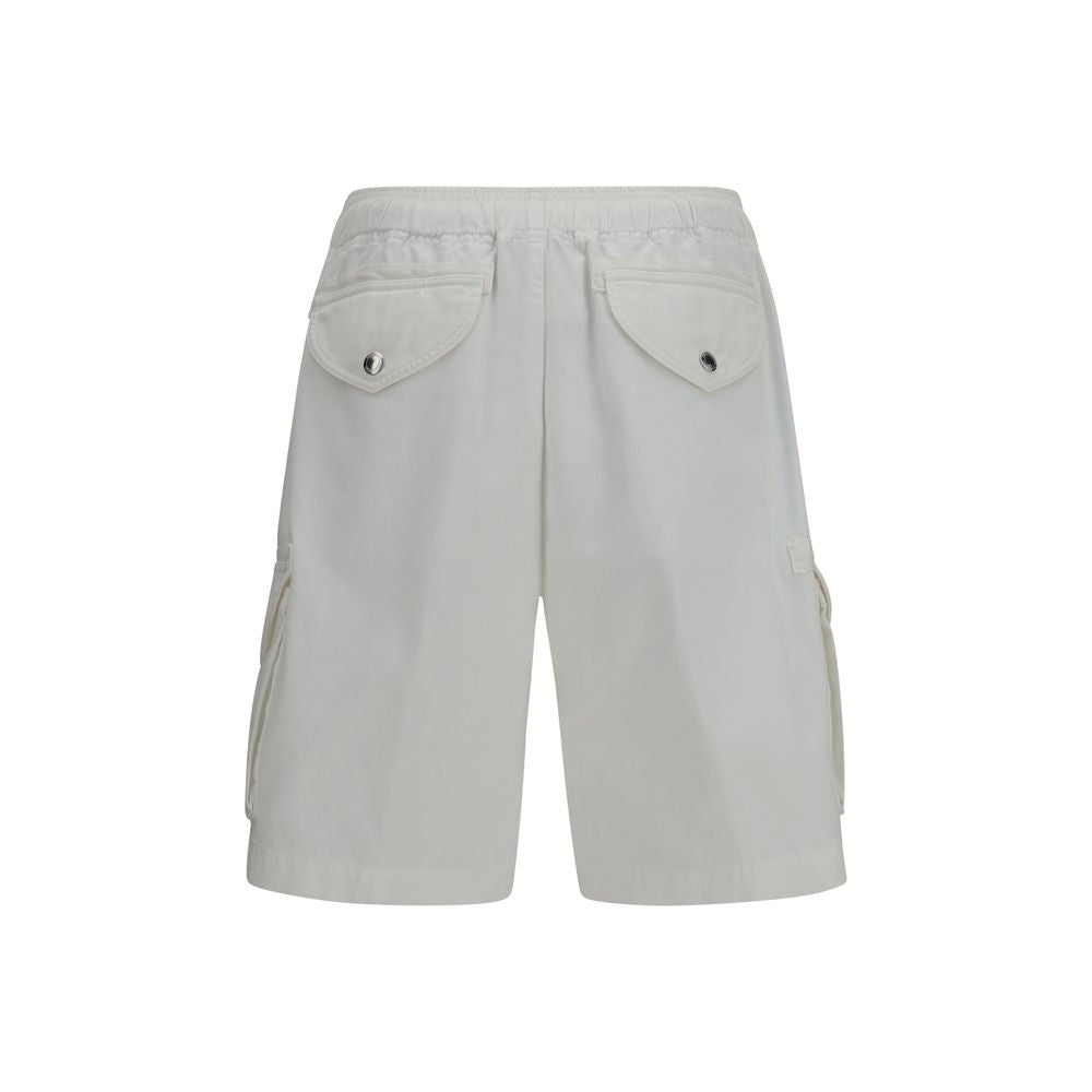 Brunello Cucinelli Weiße Baumwoll-Bermudashorts-2