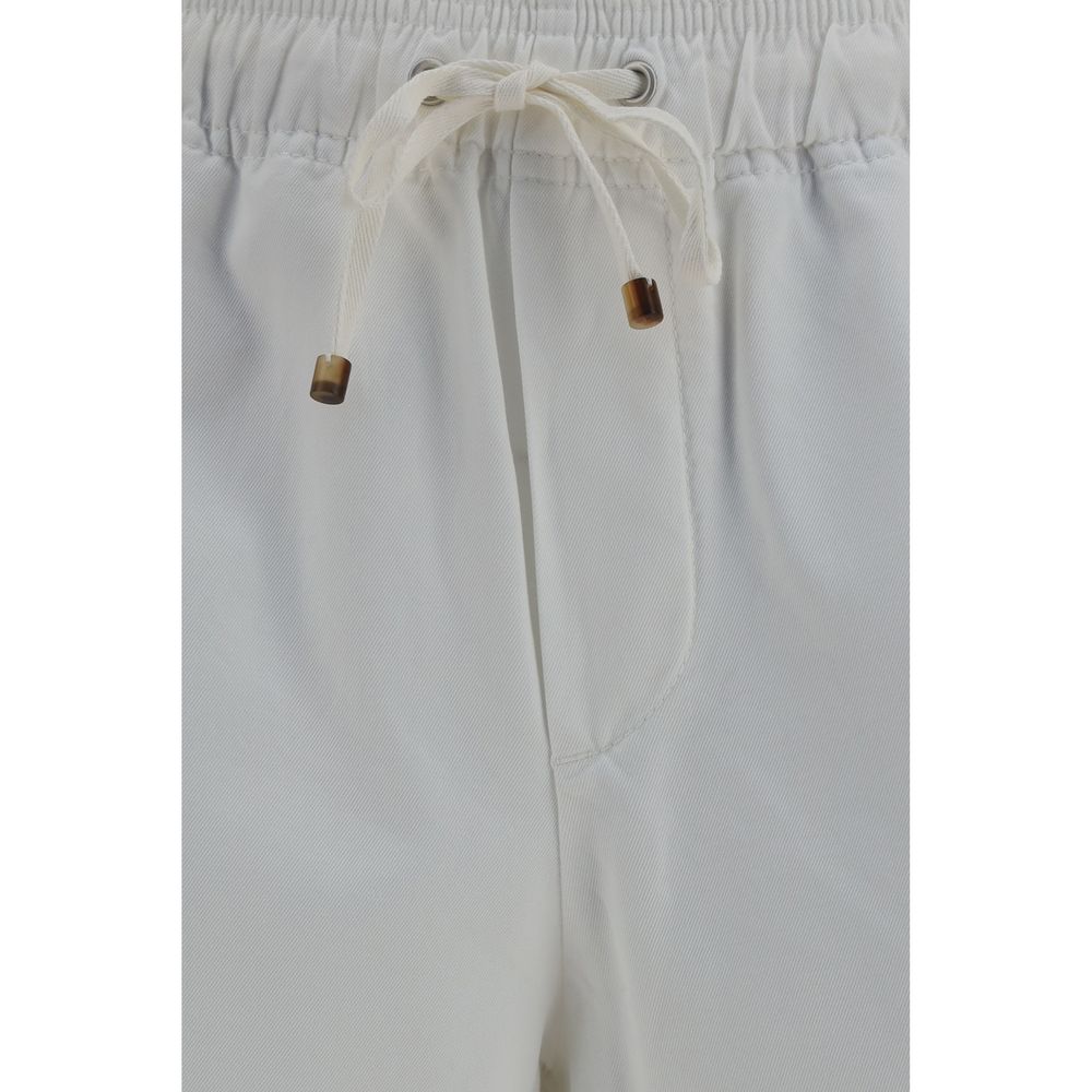Brunello Cucinelli Weiße Baumwoll-Bermudashorts-3
