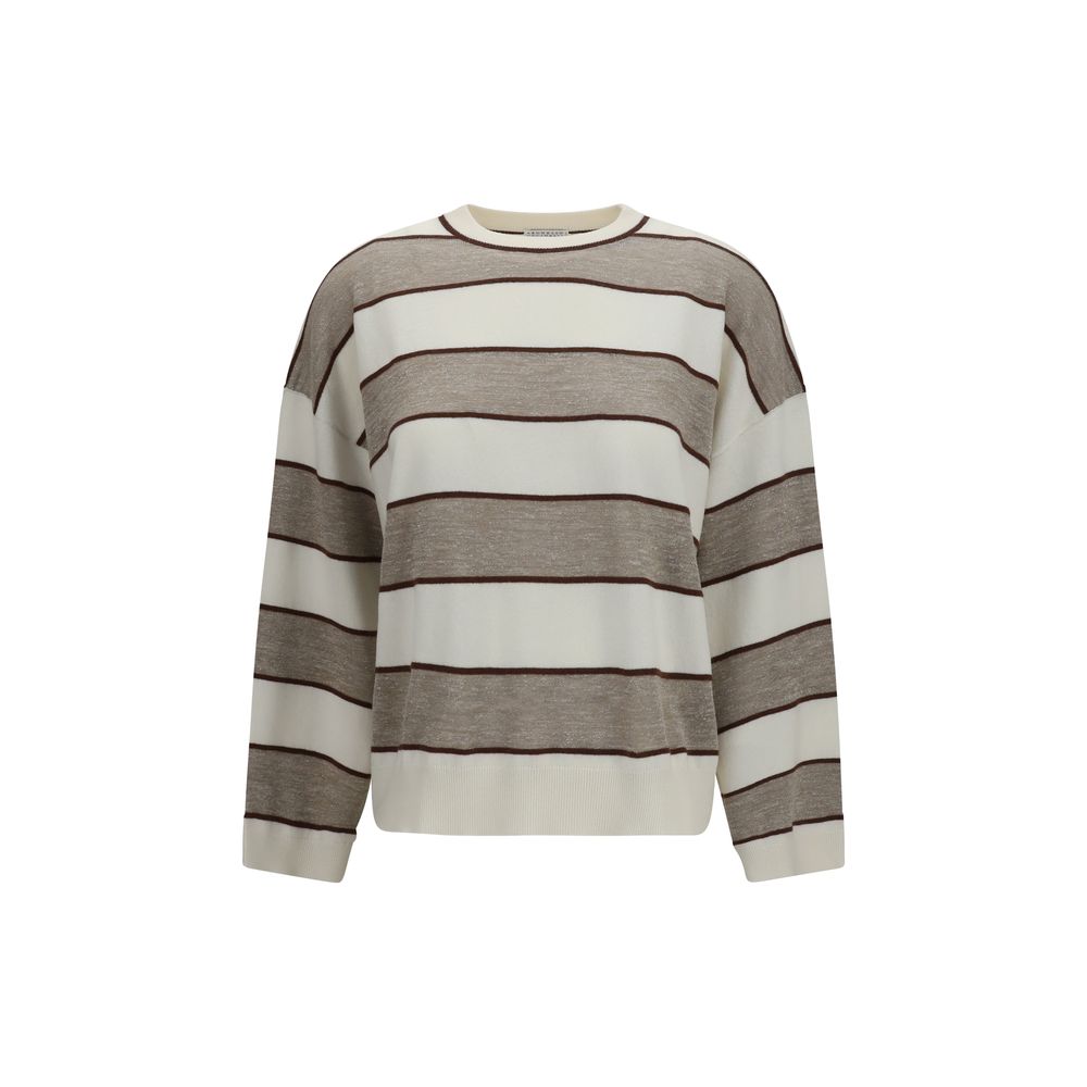Brunello Cucinelli Beige Wool Oves Aries Sweatshirt-1