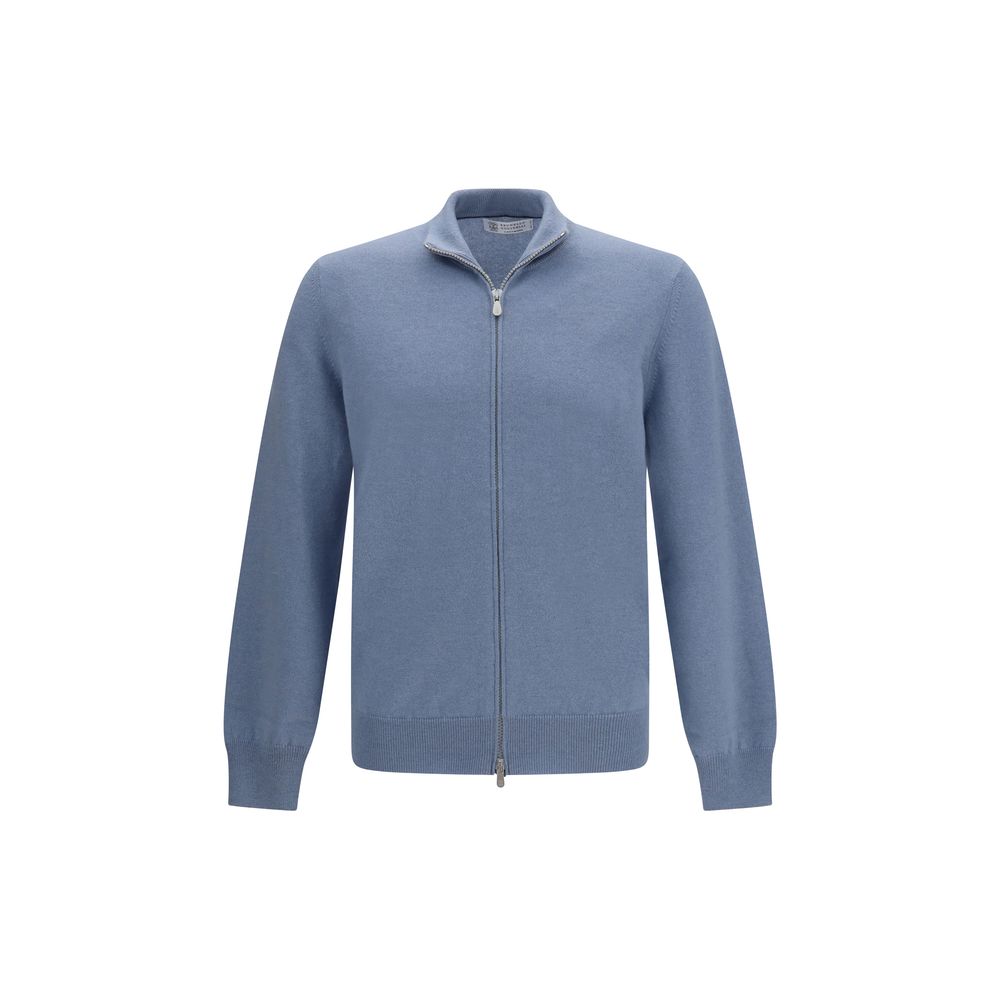 Brunello Cucinelli Blauer Kaschmir-Cardigan-1