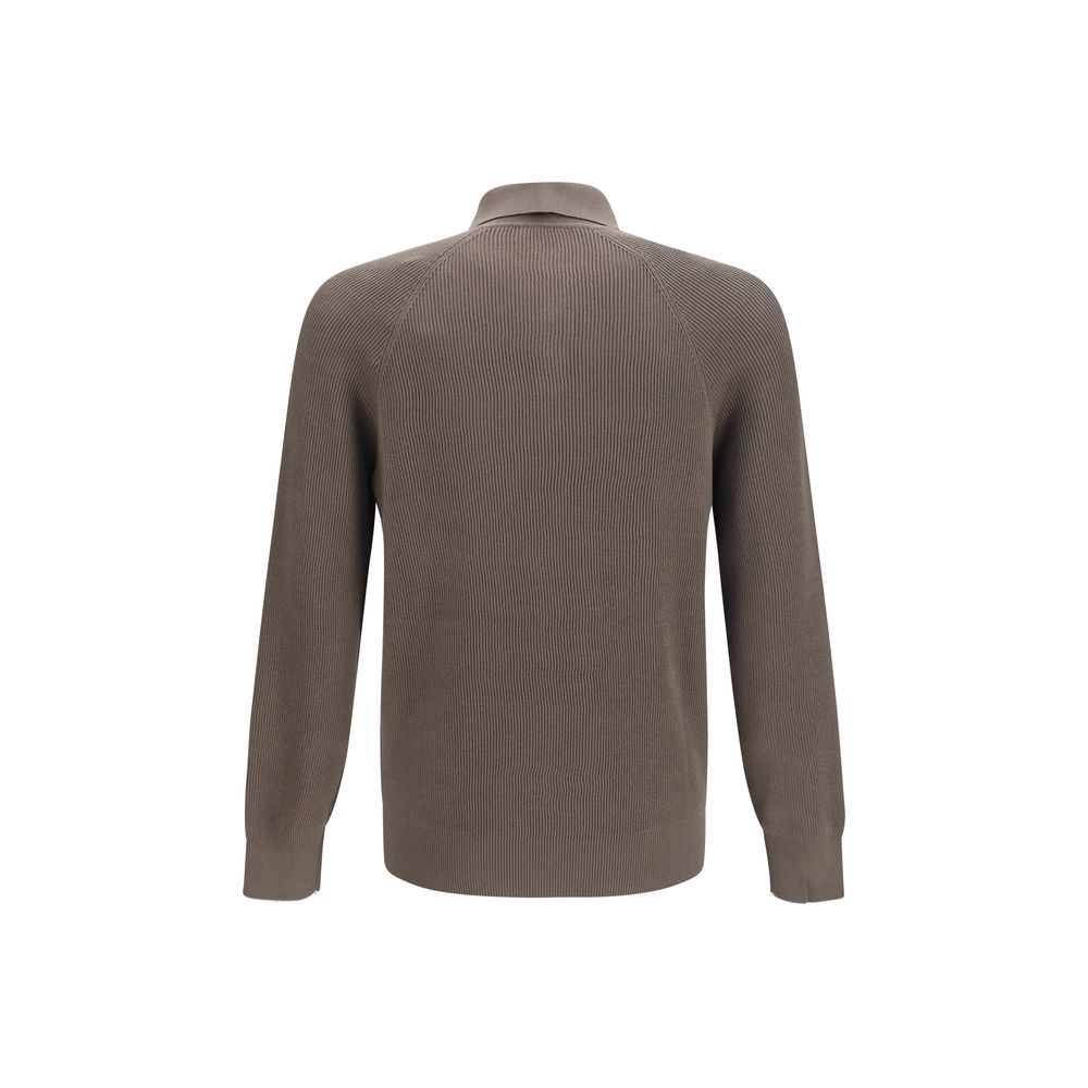 Brunello Cucinelli Braunes Baumwollhemd-2
