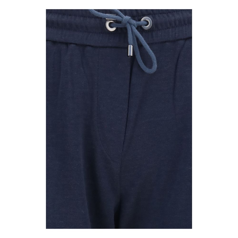 Brunello Cucinelli Blaue Freizeithose aus Polyamid-3