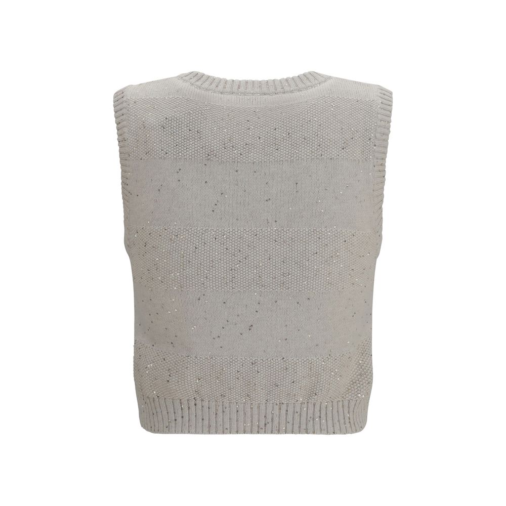 Brunello Cucinelli Beige Baumwoll-Sweatshirt-2