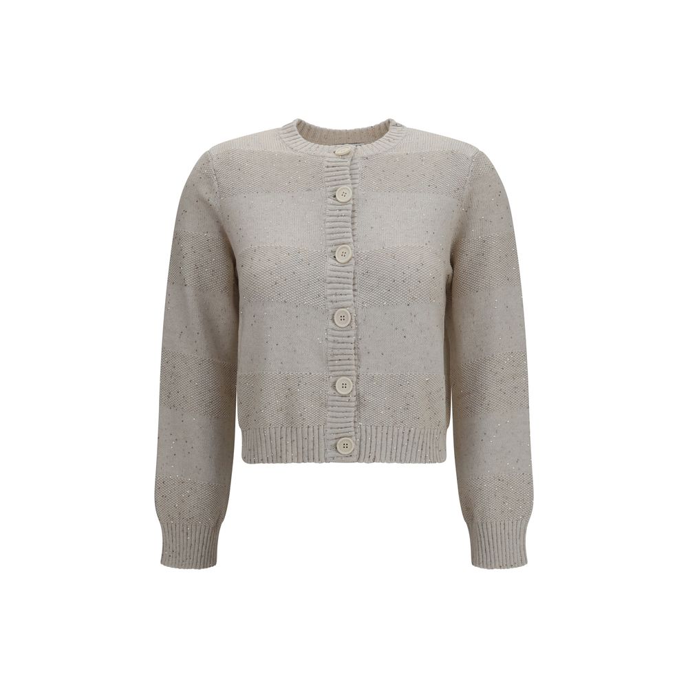 Brunello Cucinelli Beige Baumwoll-Sweatshirt-1