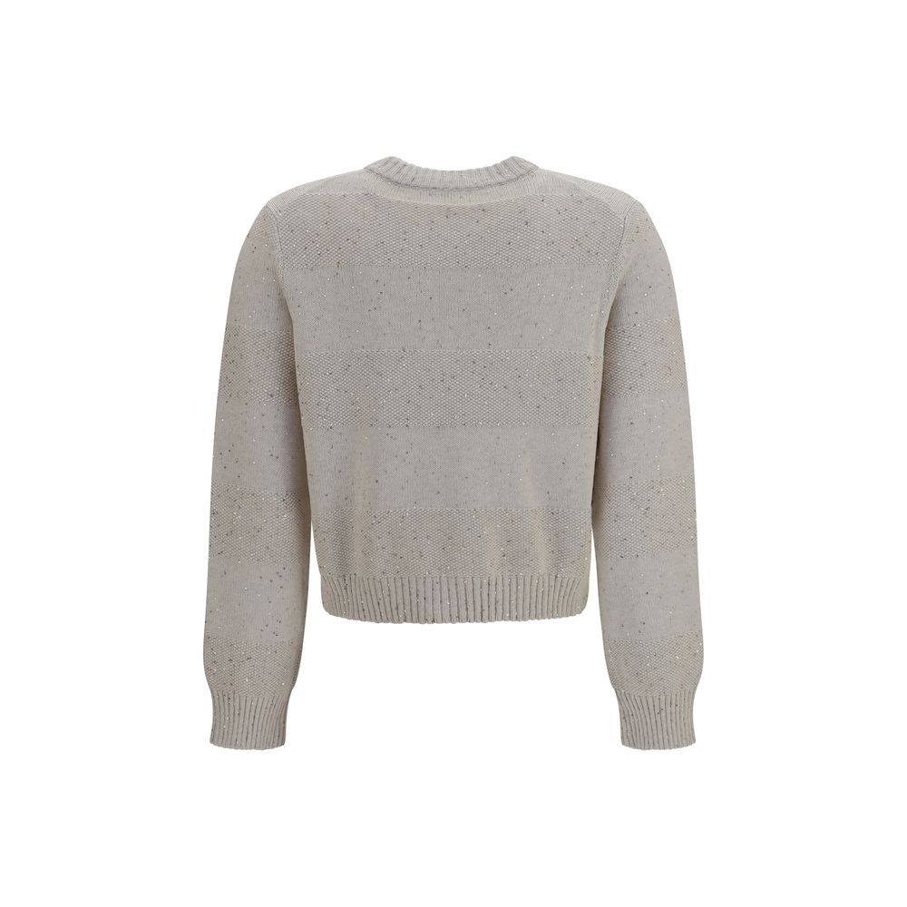 Brunello Cucinelli Beige Baumwoll-Sweatshirt-2