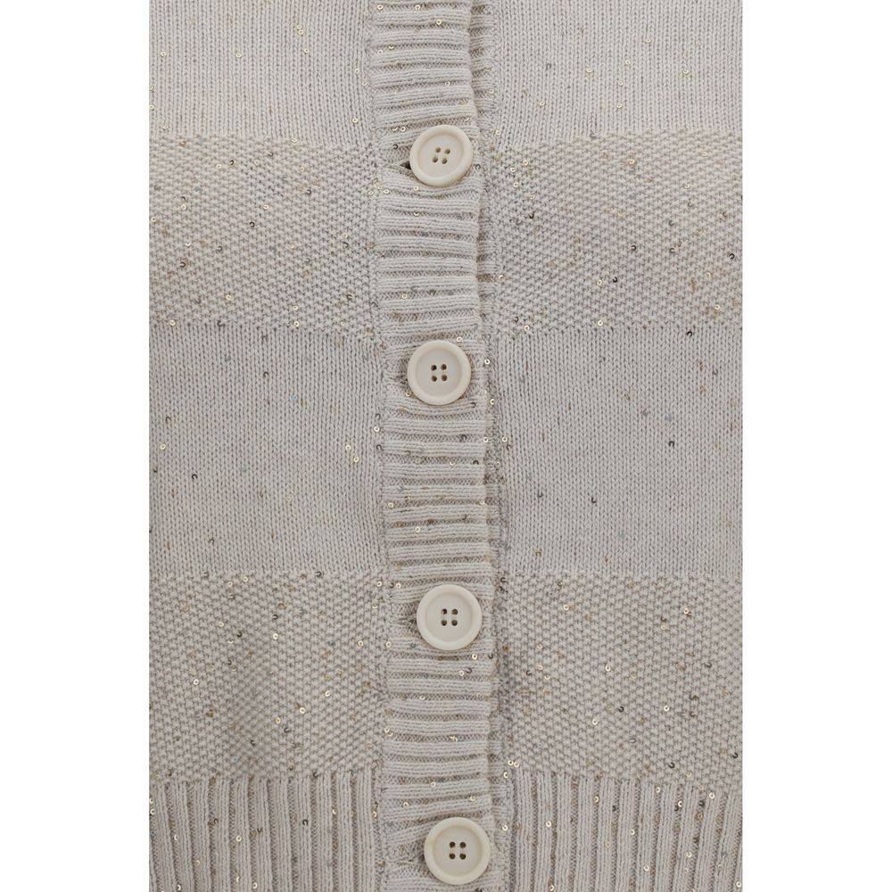 Brunello Cucinelli Beige Baumwoll-Sweatshirt-3
